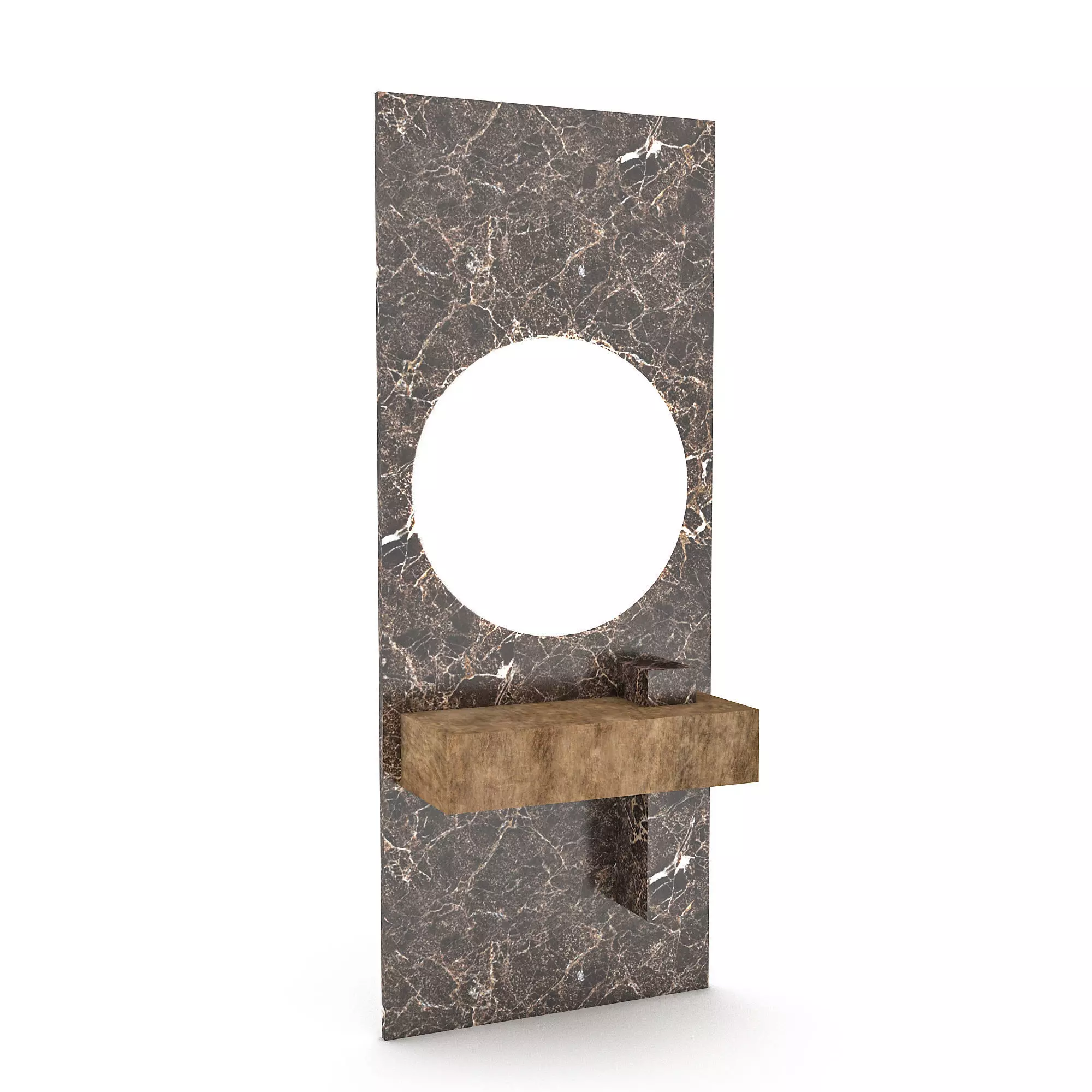 3D natural bathroom sink 02 Low-poly 3D model_0