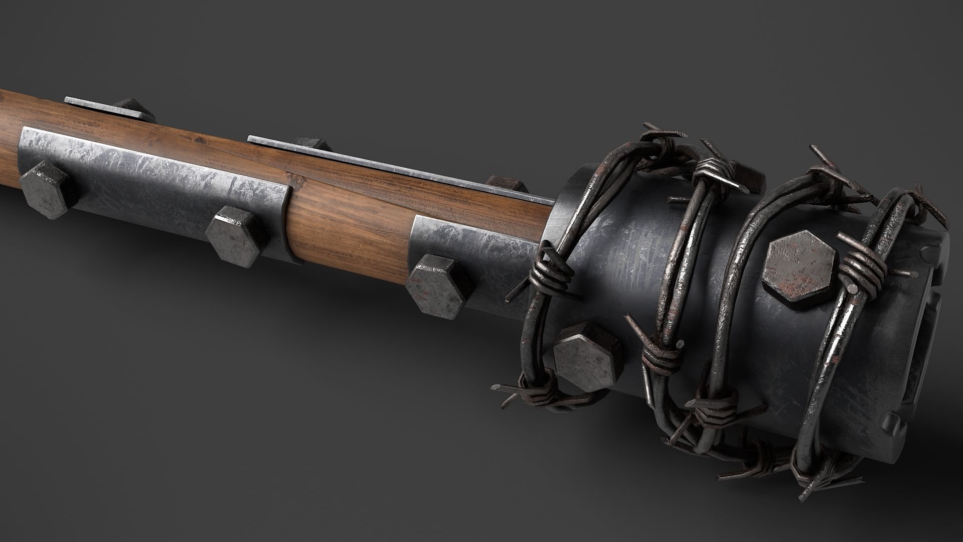 Modifiable Strike Weapon 02 Low-poly 3D model_9