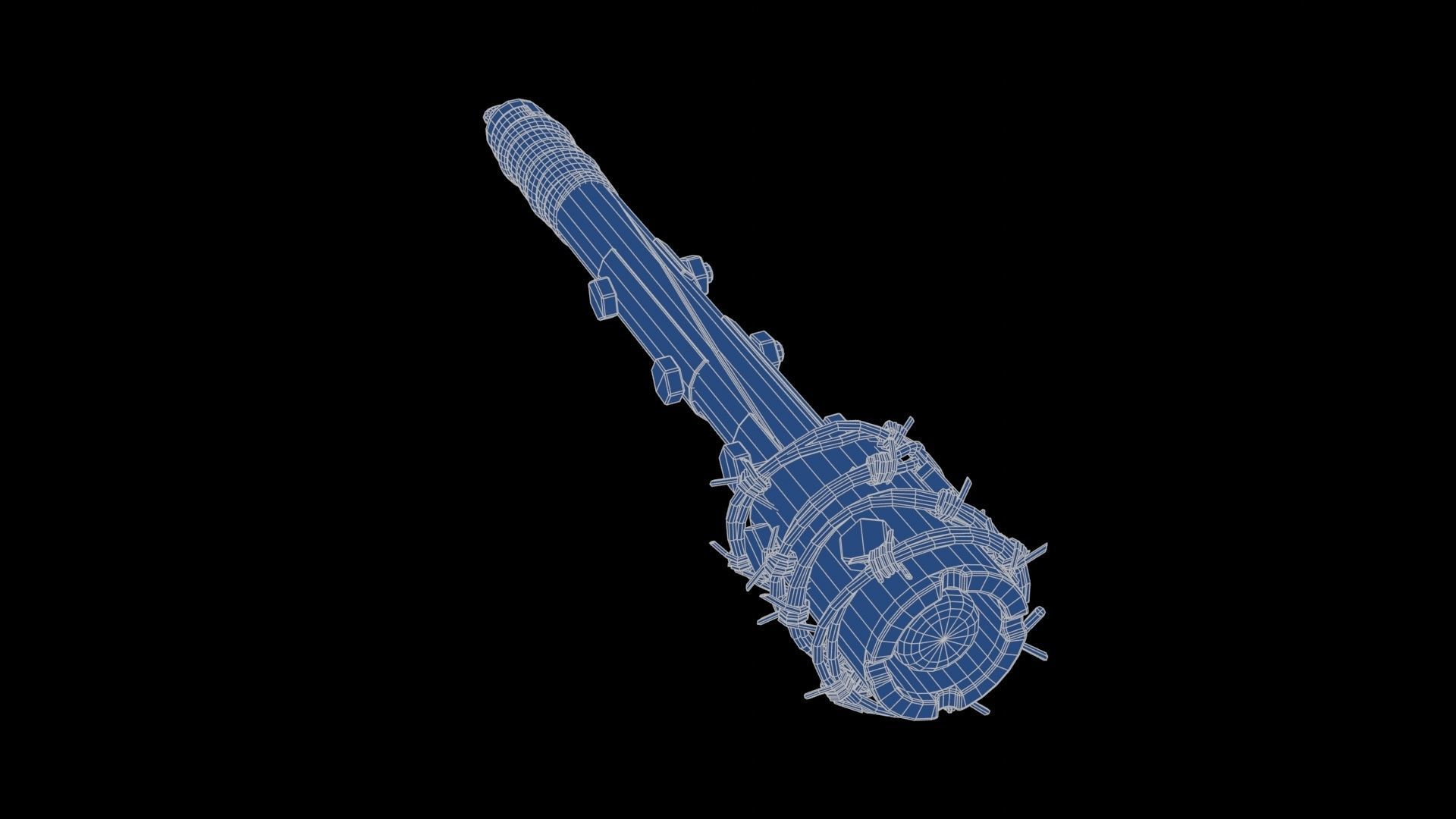 Modifiable Strike Weapon 02 Low-poly 3D model_24