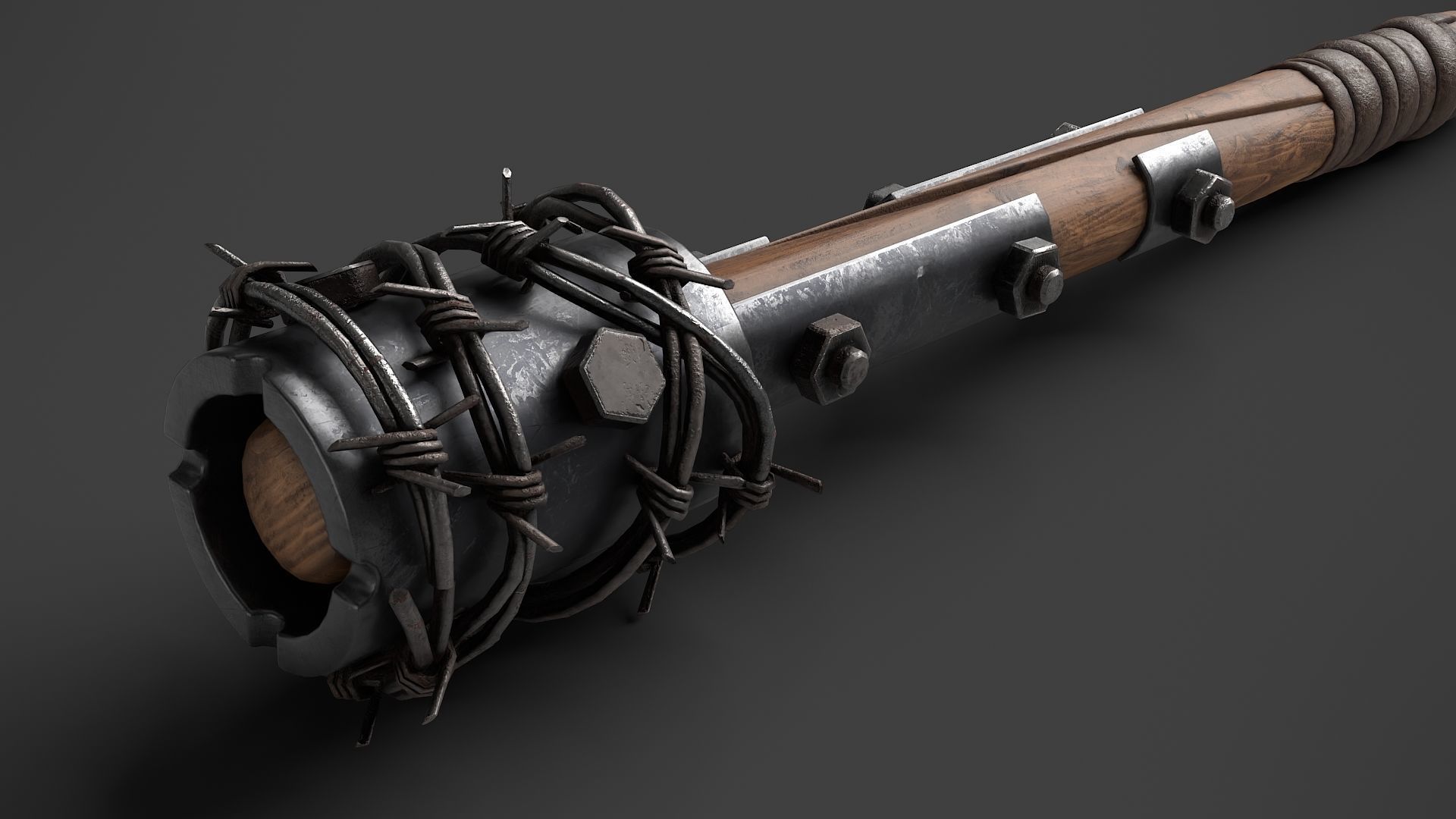 Modifiable Strike Weapon 02 Low-poly 3D model_8