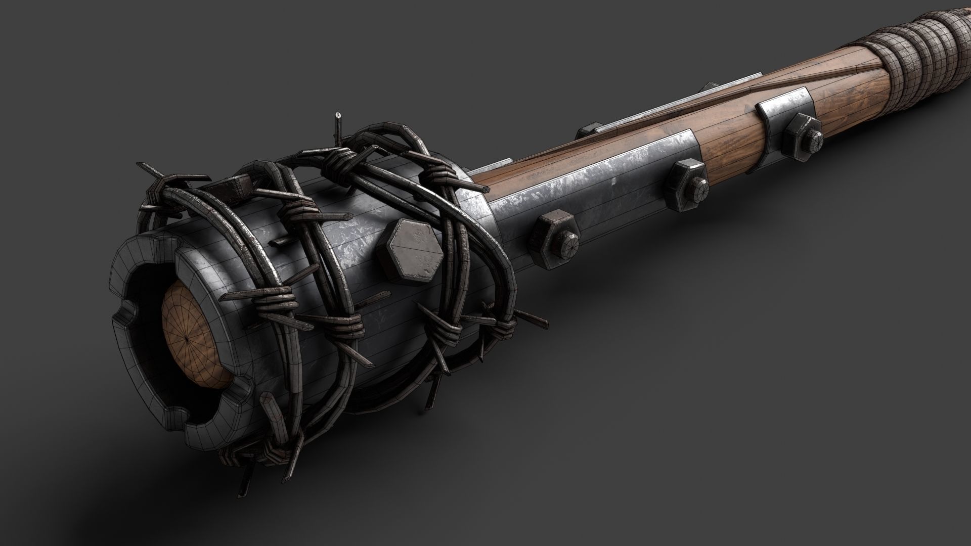 Modifiable Strike Weapon 02 Low-poly 3D model_18