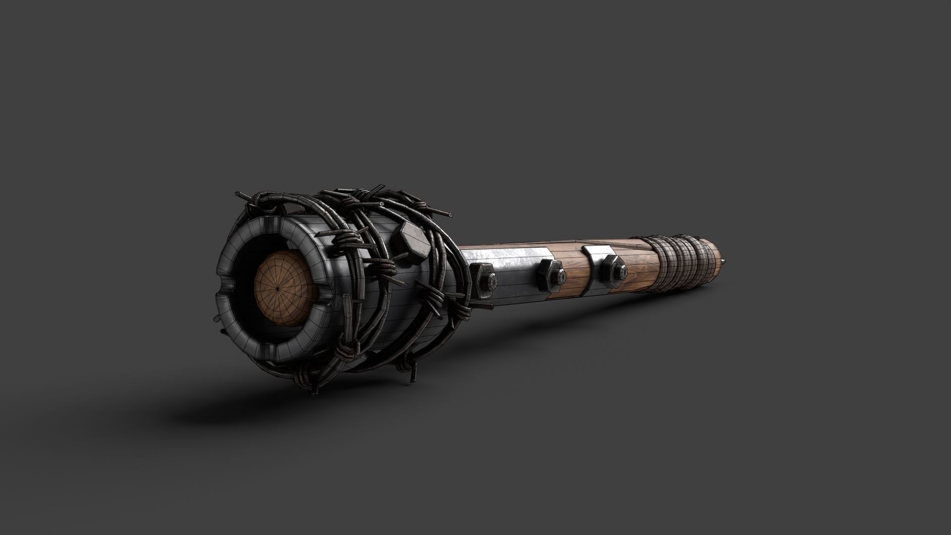 Modifiable Strike Weapon 02 Low-poly 3D model_13