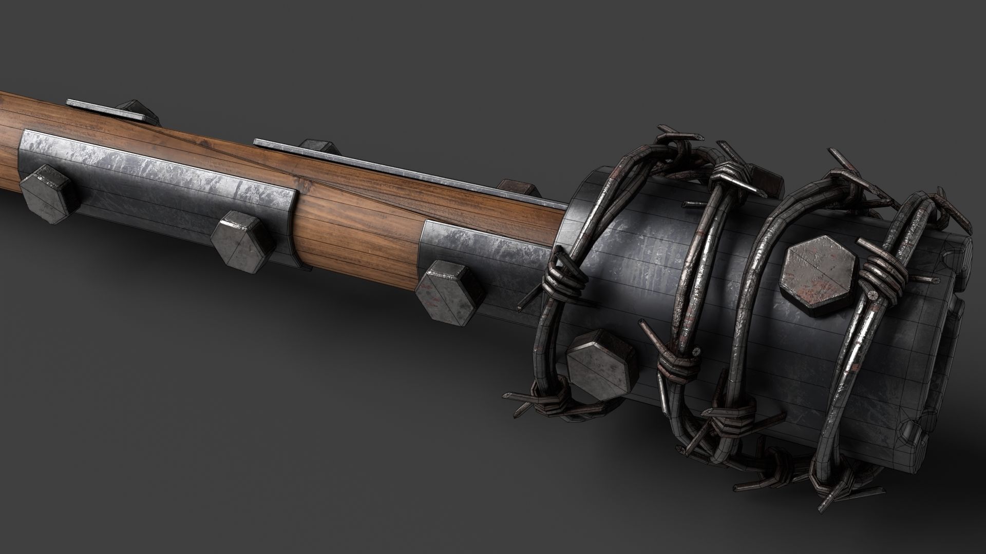 Modifiable Strike Weapon 02 Low-poly 3D model_19