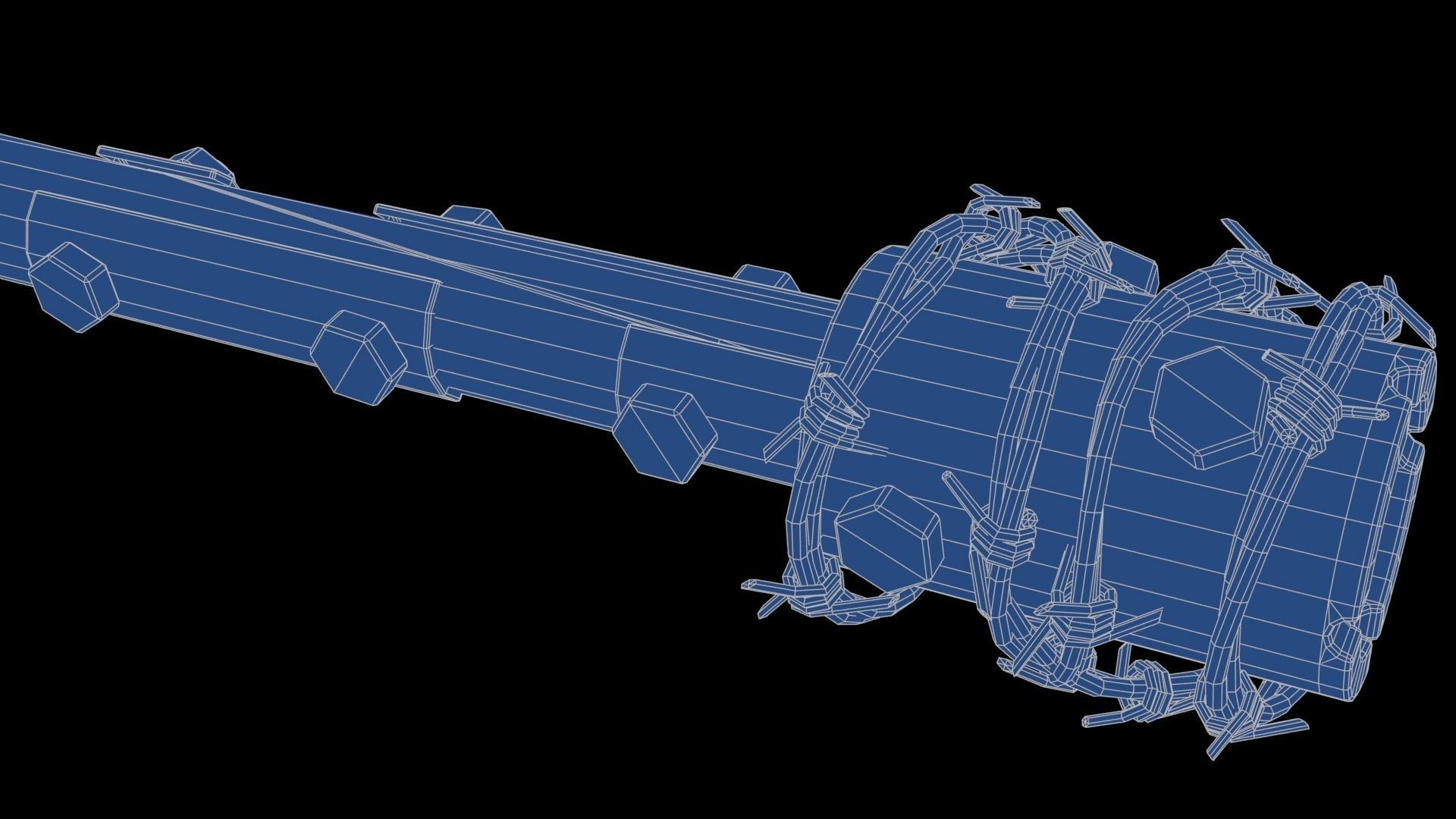 Modifiable Strike Weapon 02 Low-poly 3D model_29