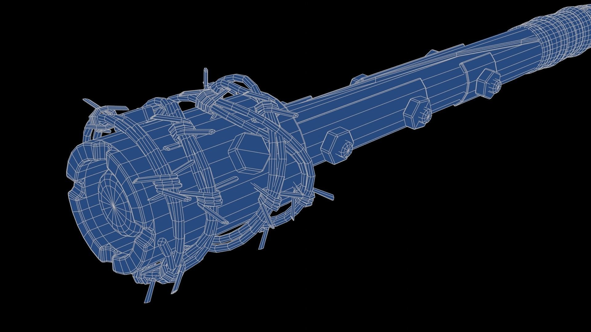 Modifiable Strike Weapon 02 Low-poly 3D model_28