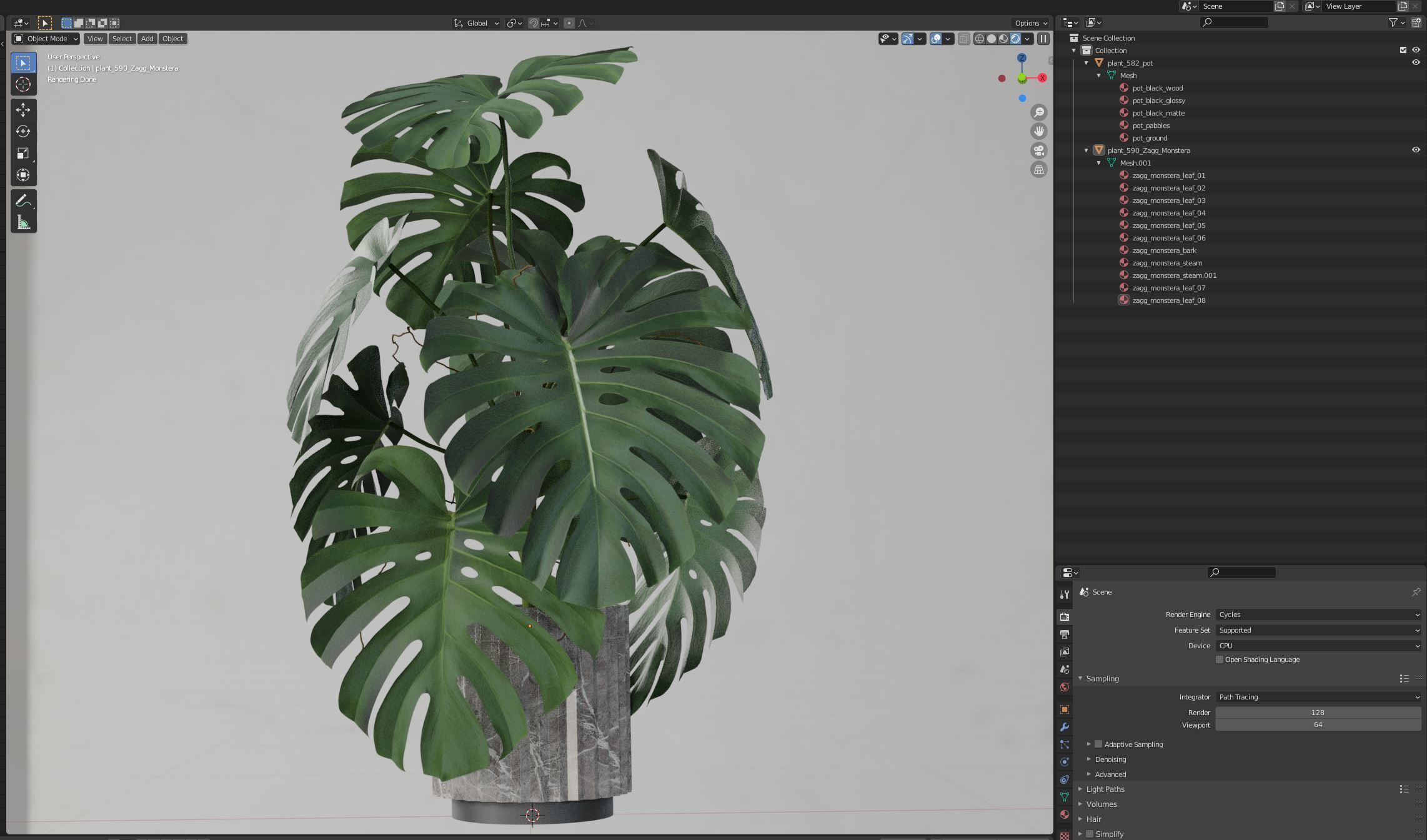 Plants collection 590 3D model_6