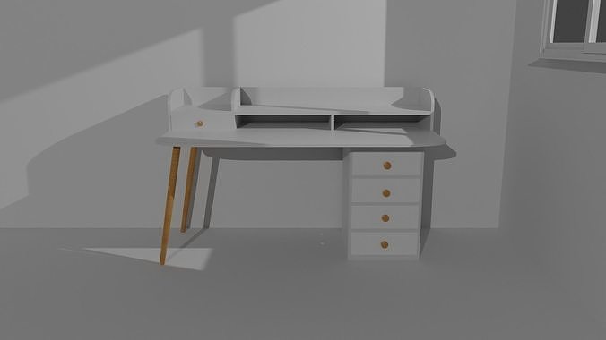 Study Table Free 3D model