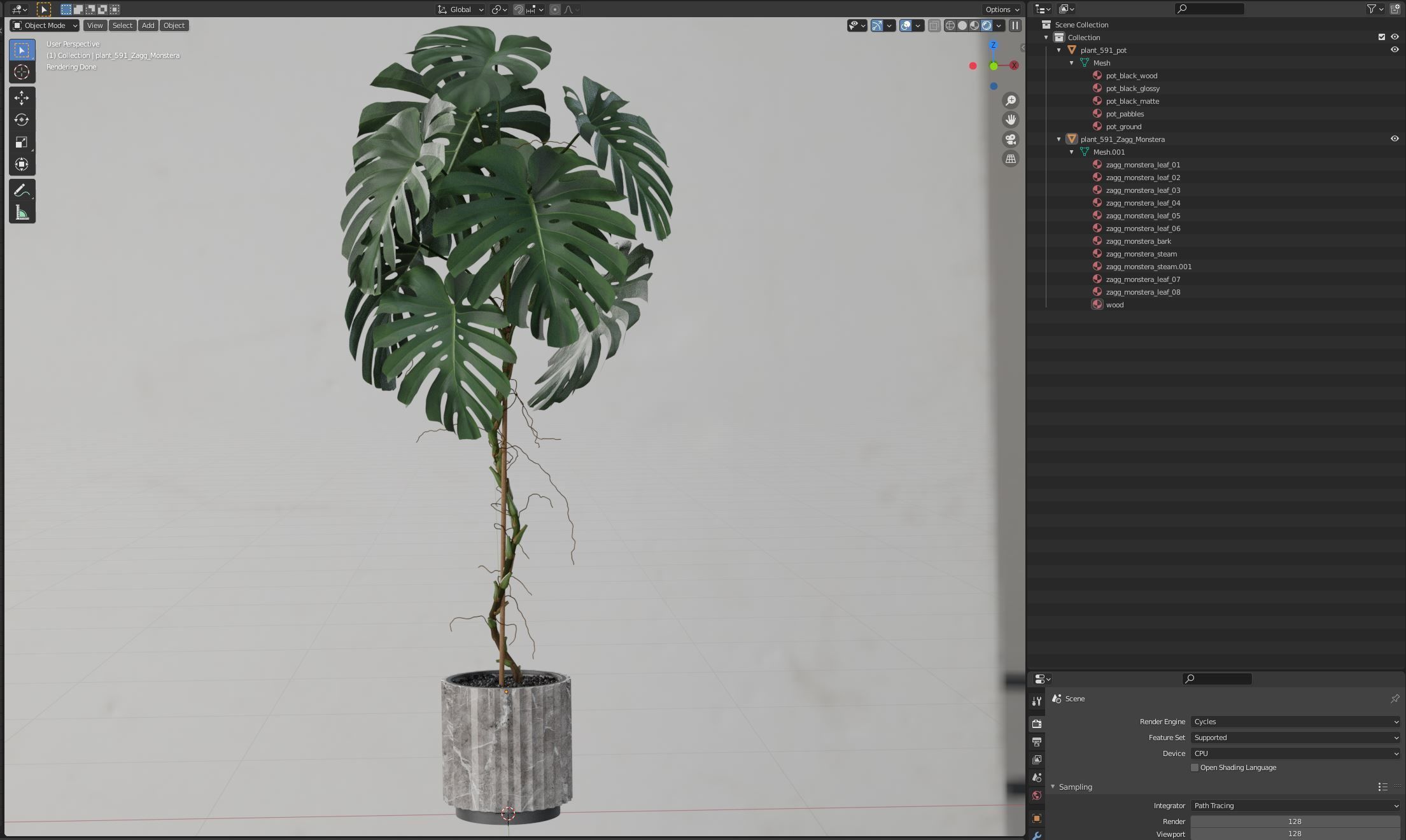 Plants collection 591 3D model_6