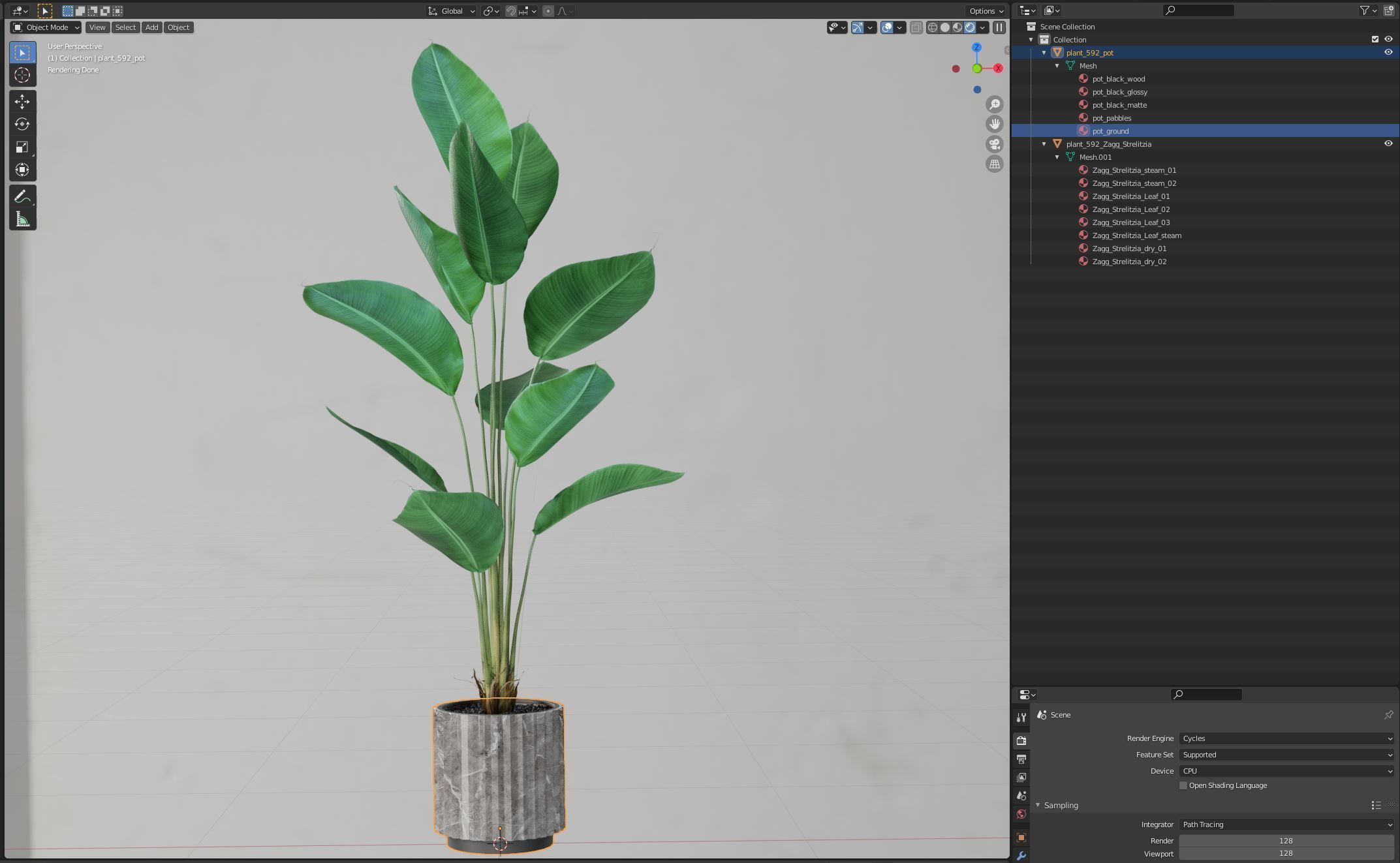 Plants collection 592 3D model_6