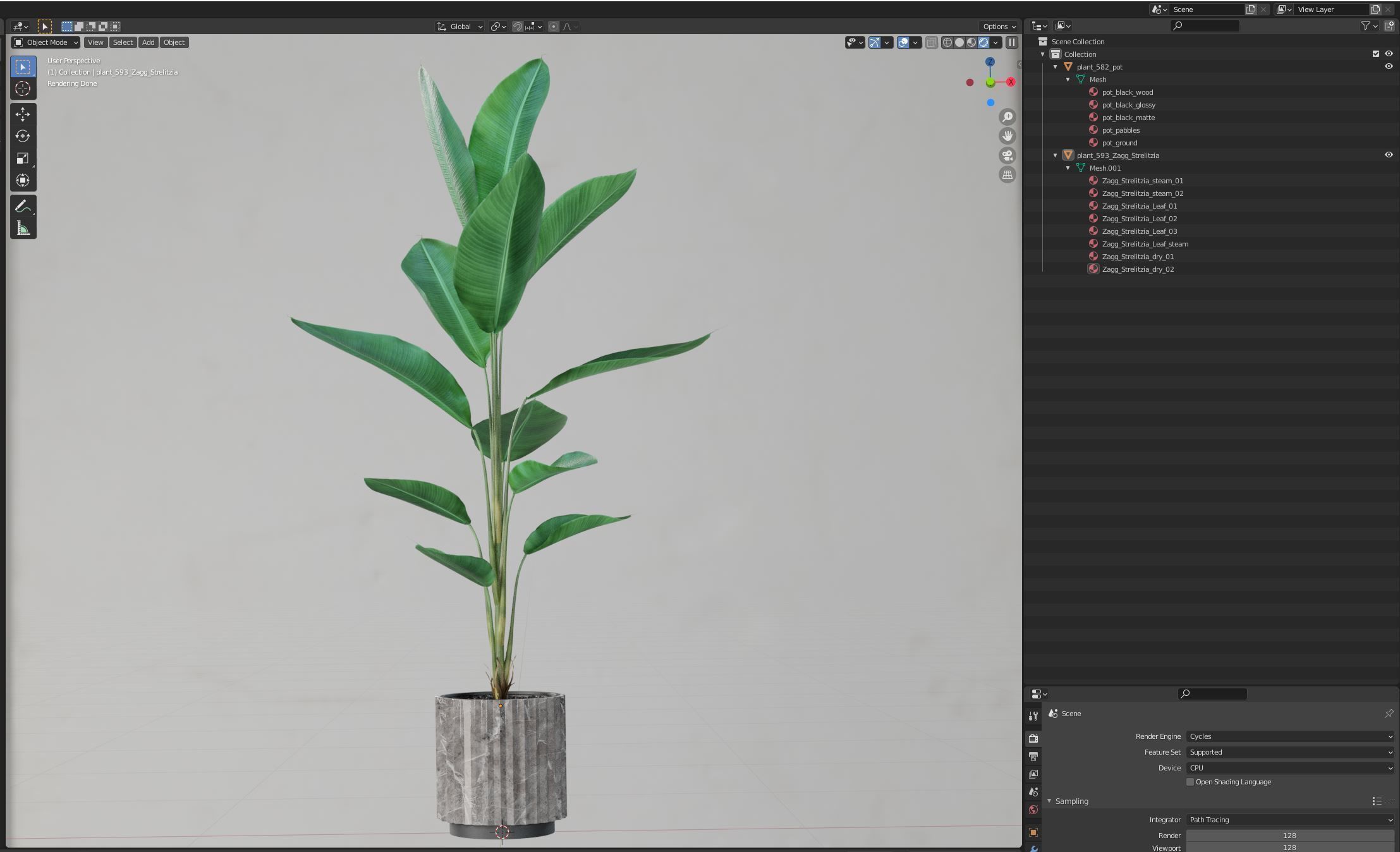Plants collection 593 3D model_6