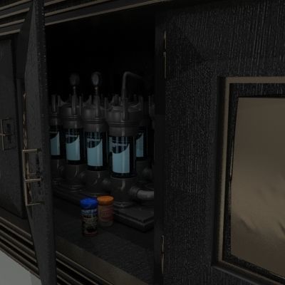 Complete Terrarium and Stand - Equipment 3D model_4