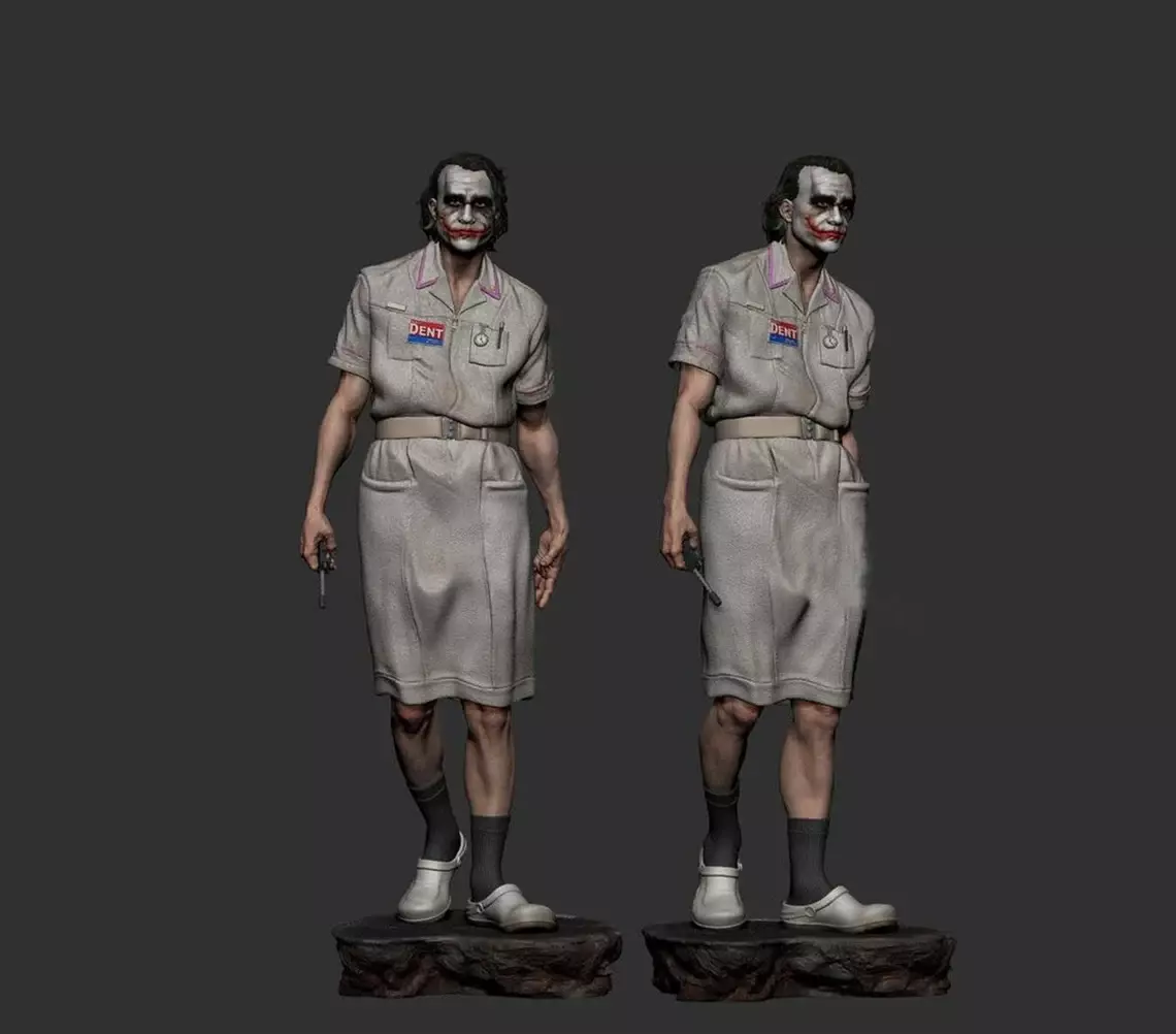 Joker Ledger Nurse Statue 3d model for 3d printing 3D print model_0