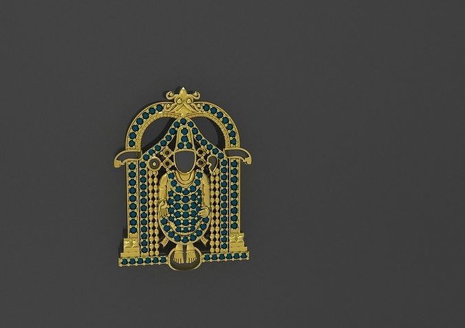 south India BALAJI locket  RHINO MATRIX  3D print model