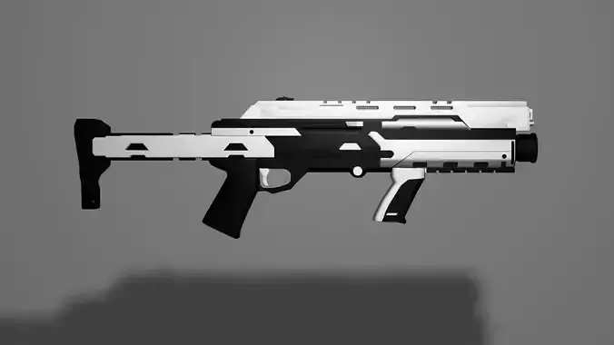 Scifi Rifle Gun Low-poly 3D model