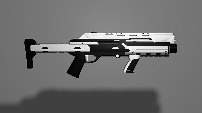 Scifi Rifle Gun Low-poly 3D model