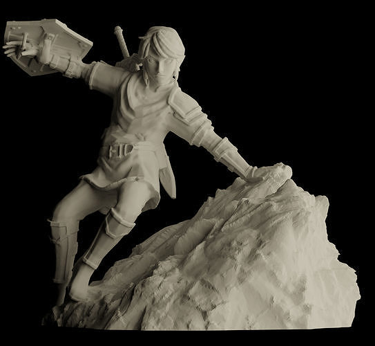 Link Action Figure The Legend of Zelda Statue 3D print model