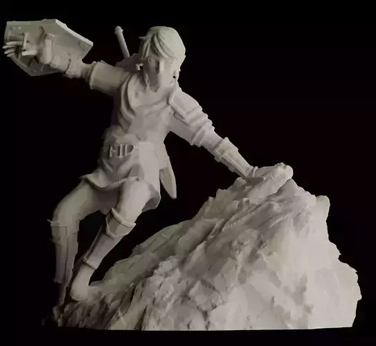 Link Action Figure The Legend of Zelda Statue 3D print model