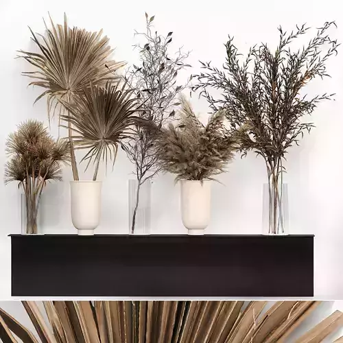 Bouquet collection of dried flowers in a vase 181