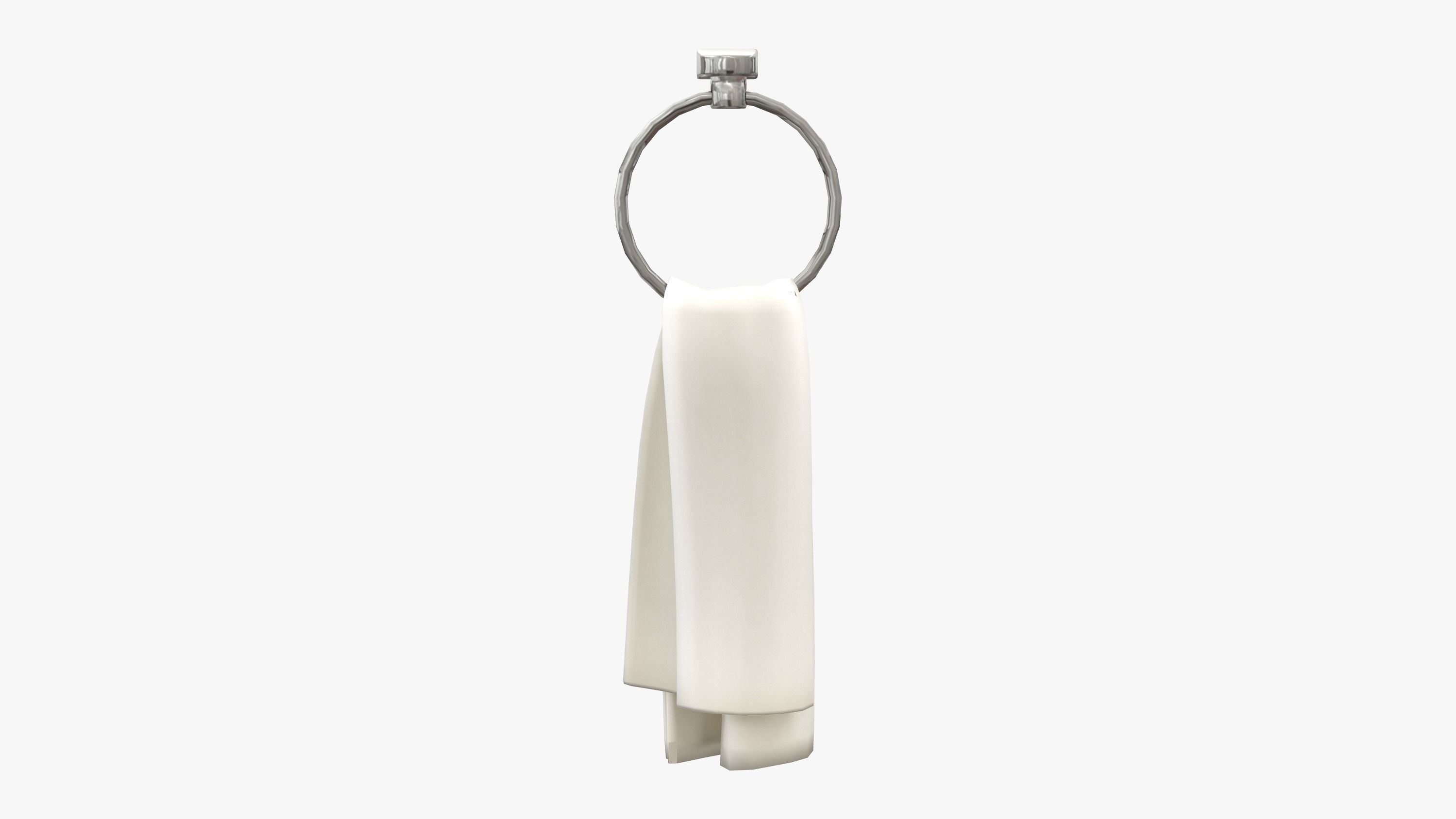 Bath Towel Ring Low-poly 3D model_2