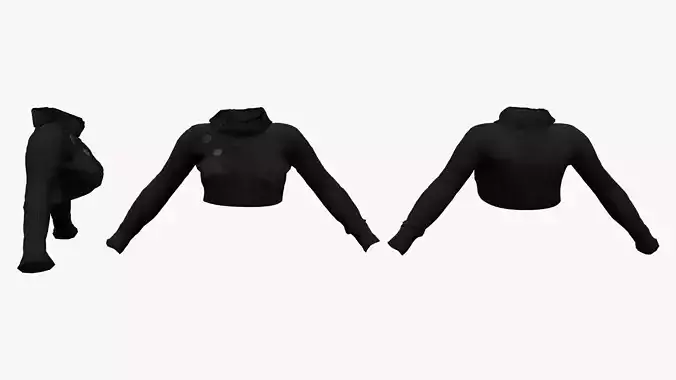 Wrap front Rolled Neck Cropped Sweater