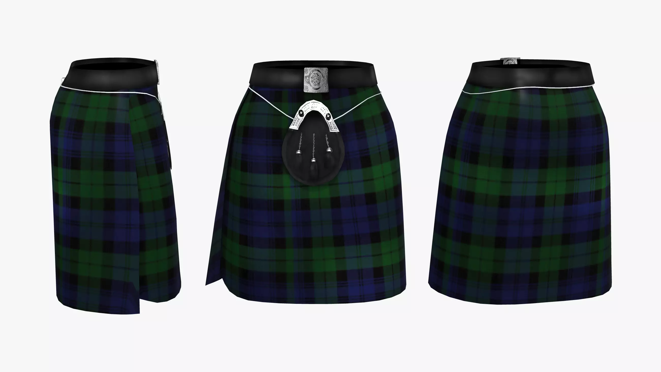 Mens Kilt Low-poly 3D model