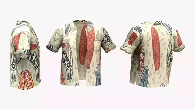 Mens Open Front Shirt