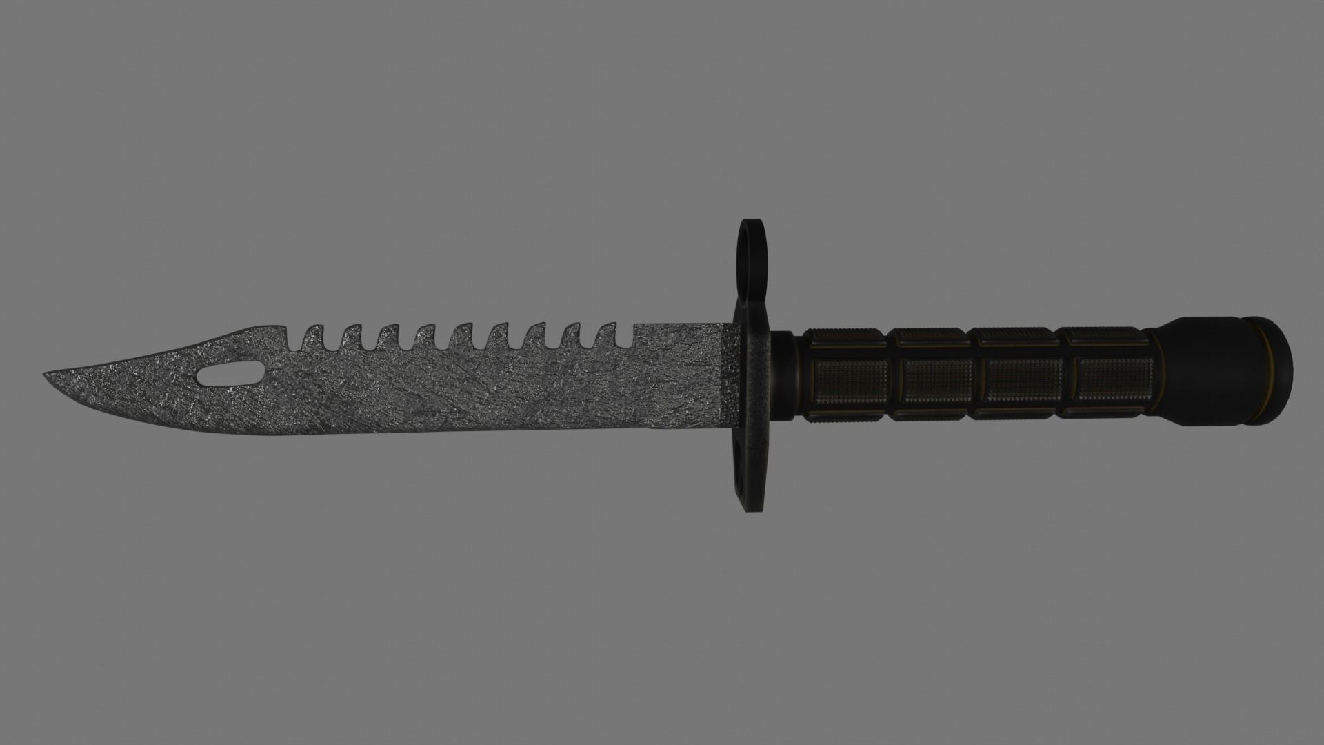 Knife M9 PBR 3D model_1