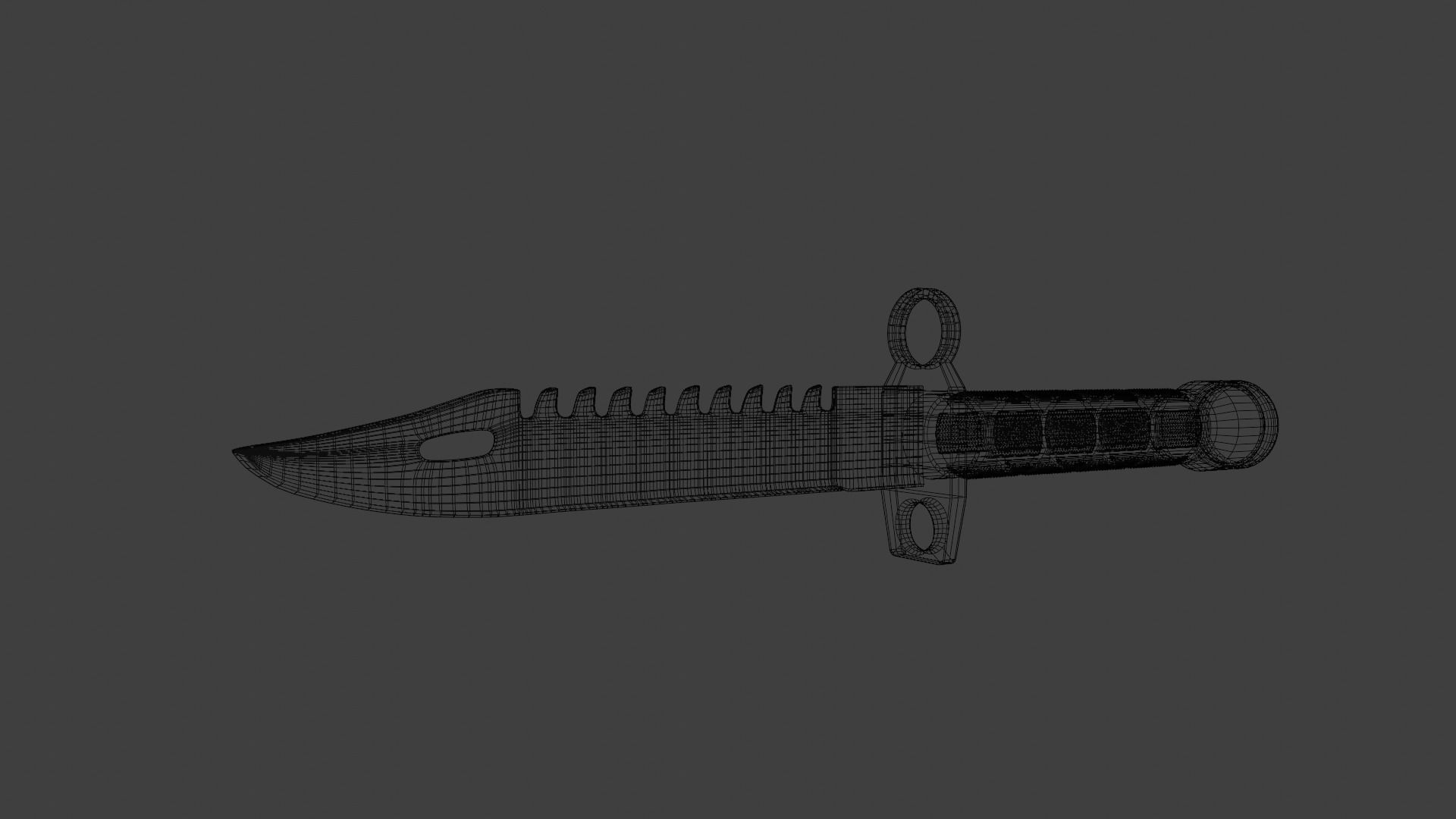 Knife M9 PBR 3D model_3