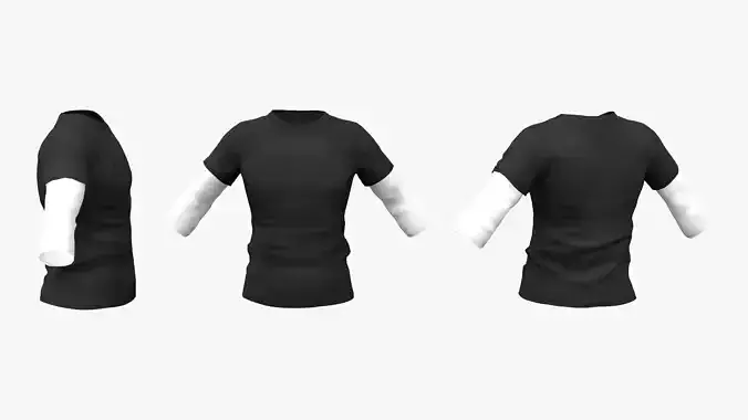 Mens Long Sleeve T-shirt 2in1