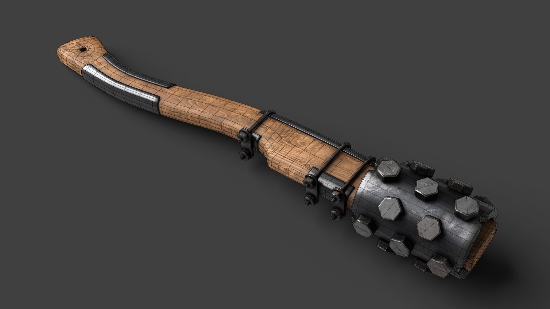 Modifiable Strike Weapon 03 Low-poly 3D model_11