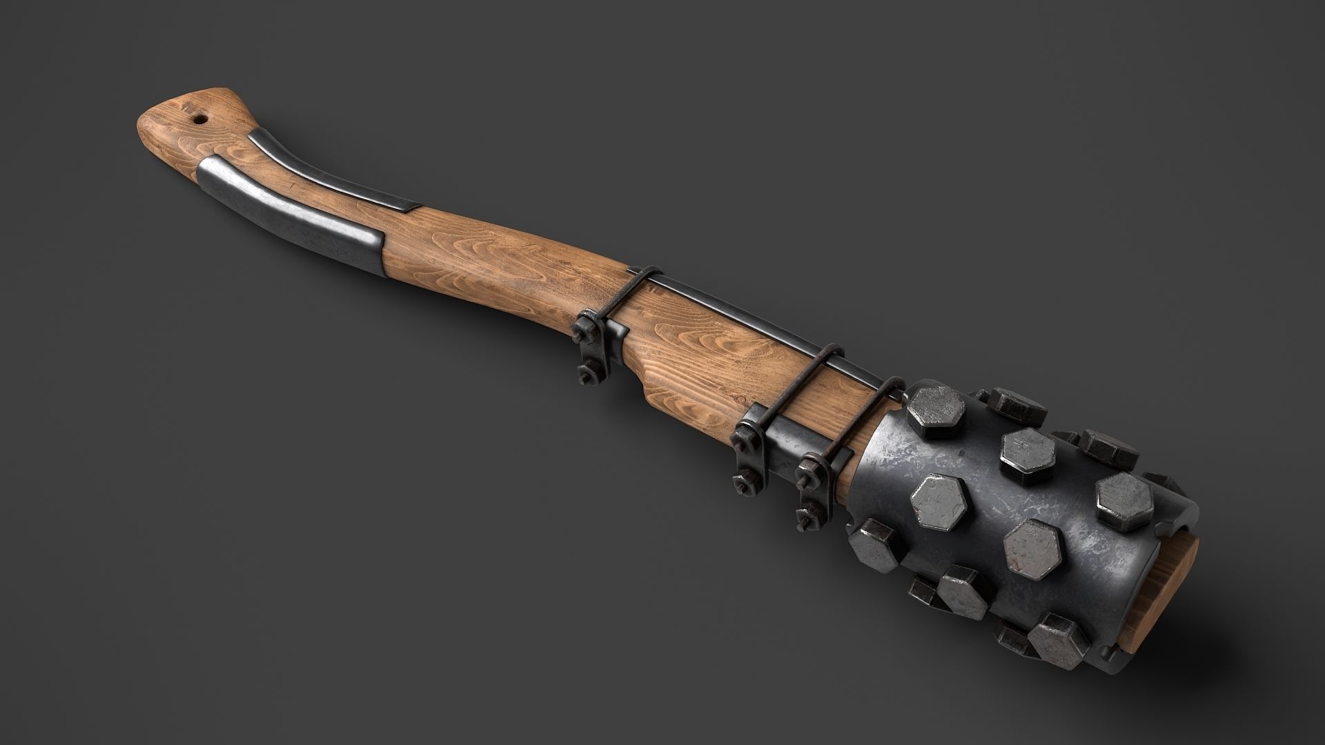 Modifiable Strike Weapon 03 Low-poly 3D model_1