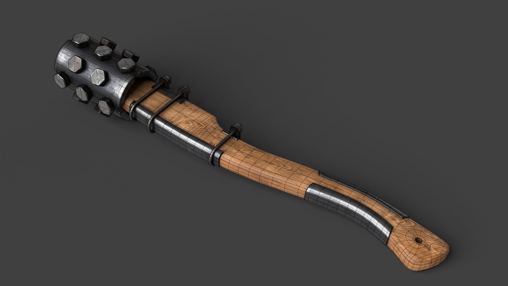 Modifiable Strike Weapon 03 Low-poly 3D model_10