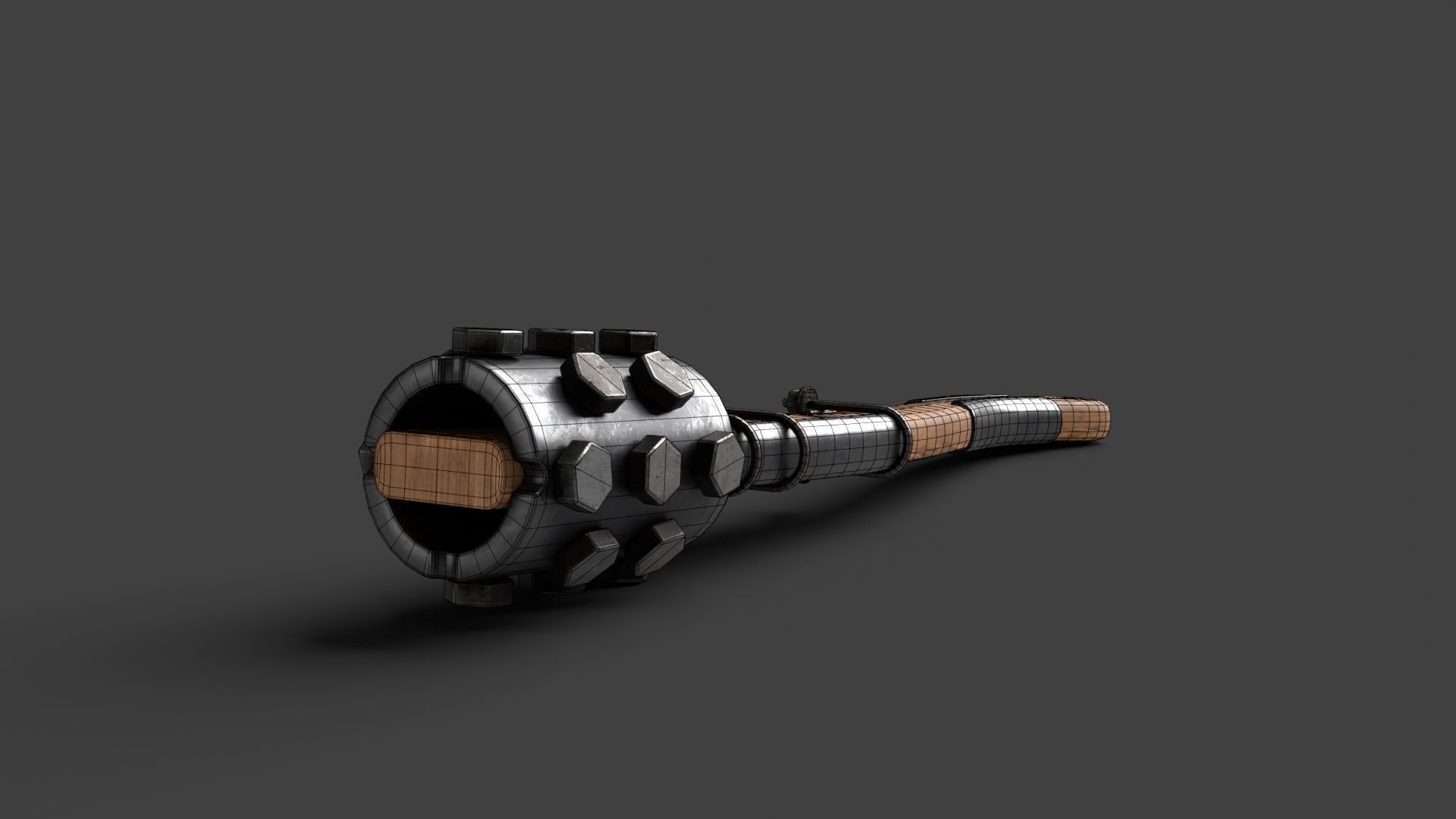 Modifiable Strike Weapon 03 Low-poly 3D model_13