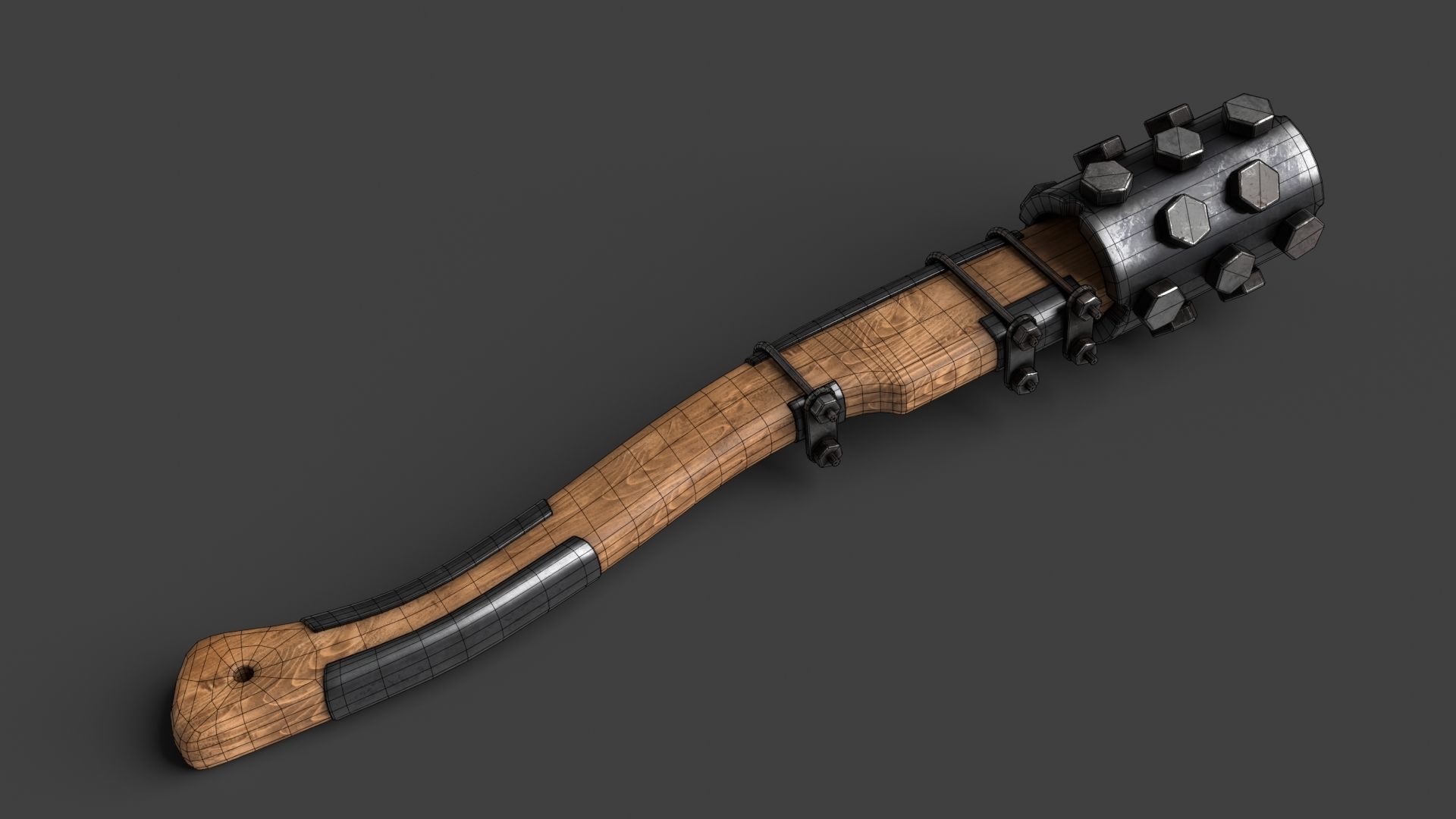 Modifiable Strike Weapon 03 Low-poly 3D model_12