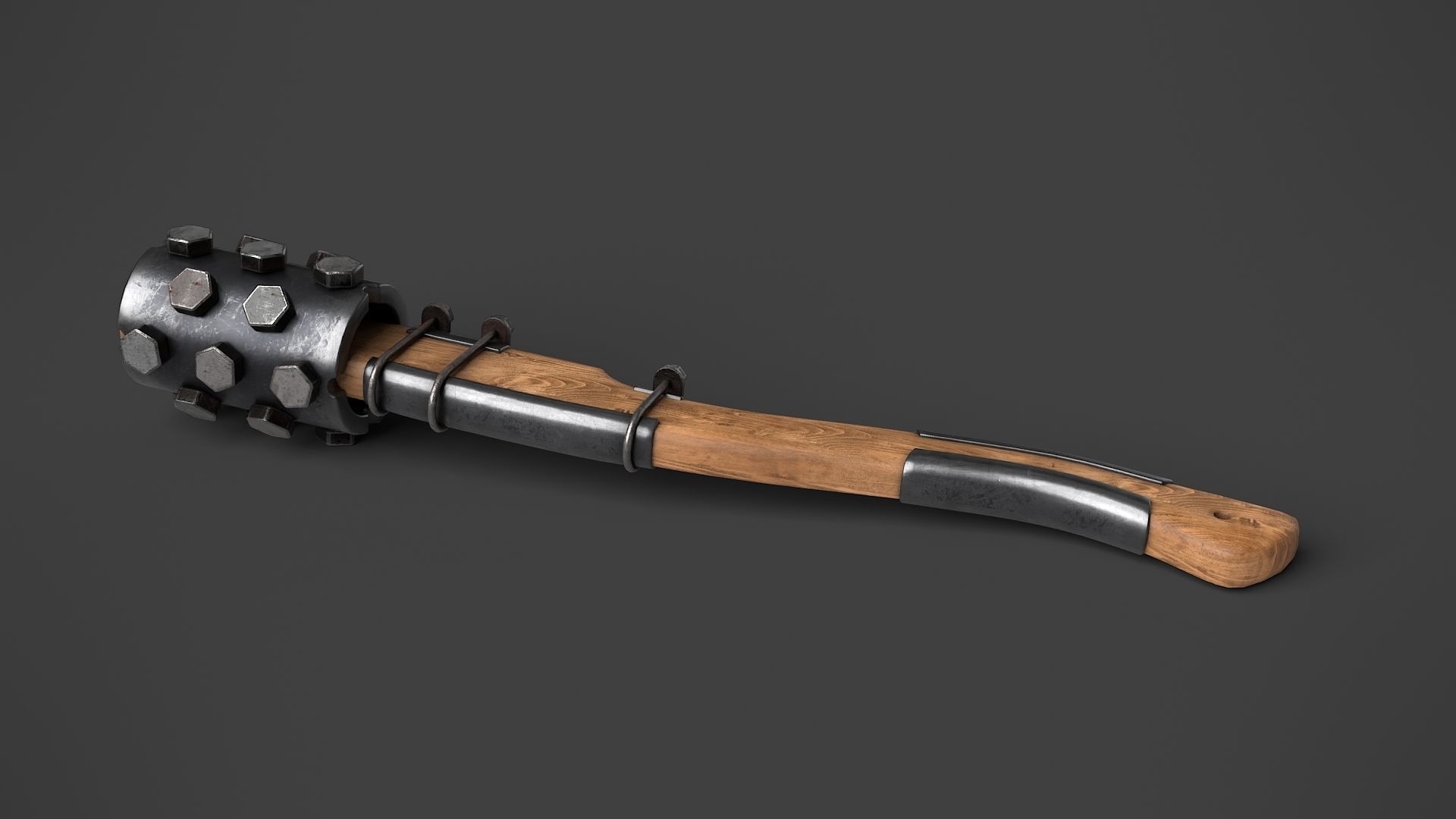Modifiable Strike Weapon 03 Low-poly 3D model_5