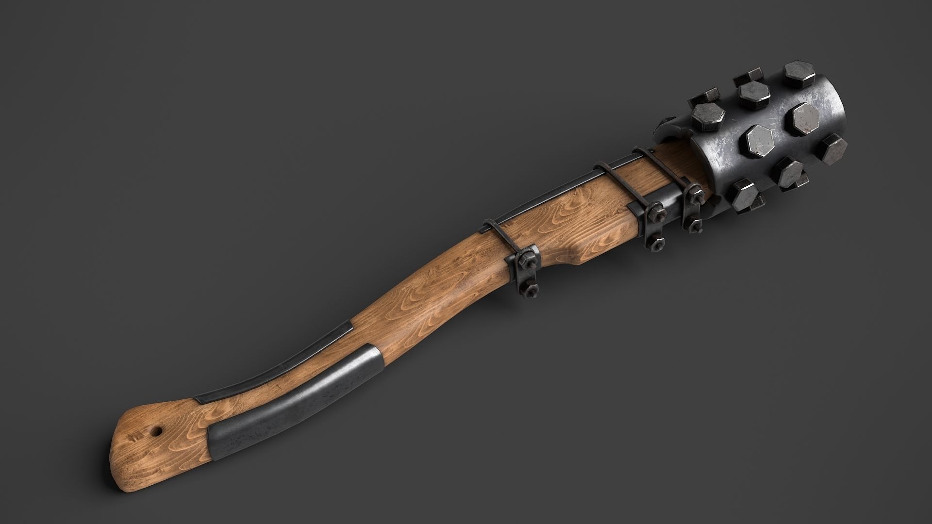 Modifiable Strike Weapon 03 Low-poly 3D model_2