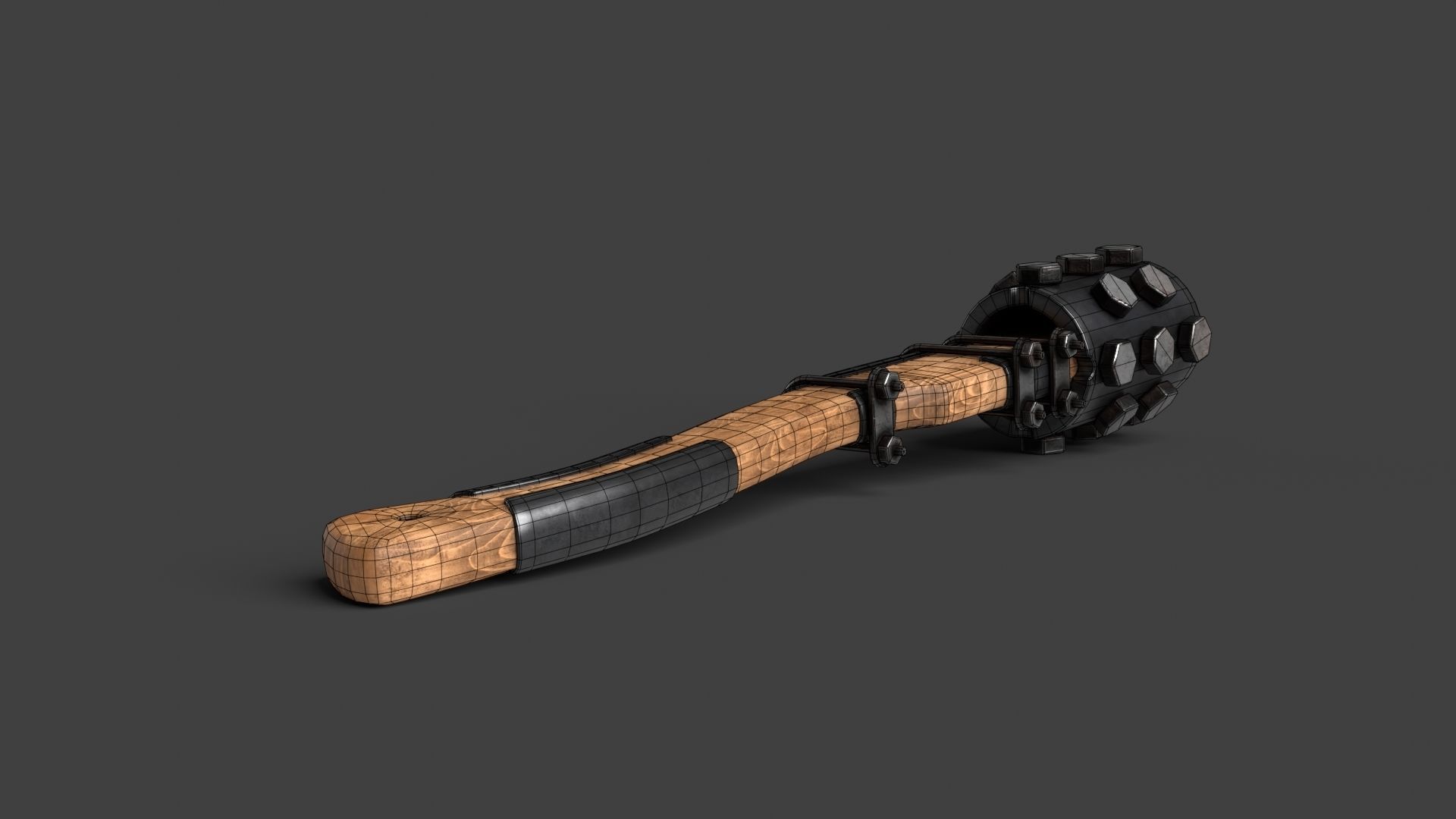 Modifiable Strike Weapon 03 Low-poly 3D model_16