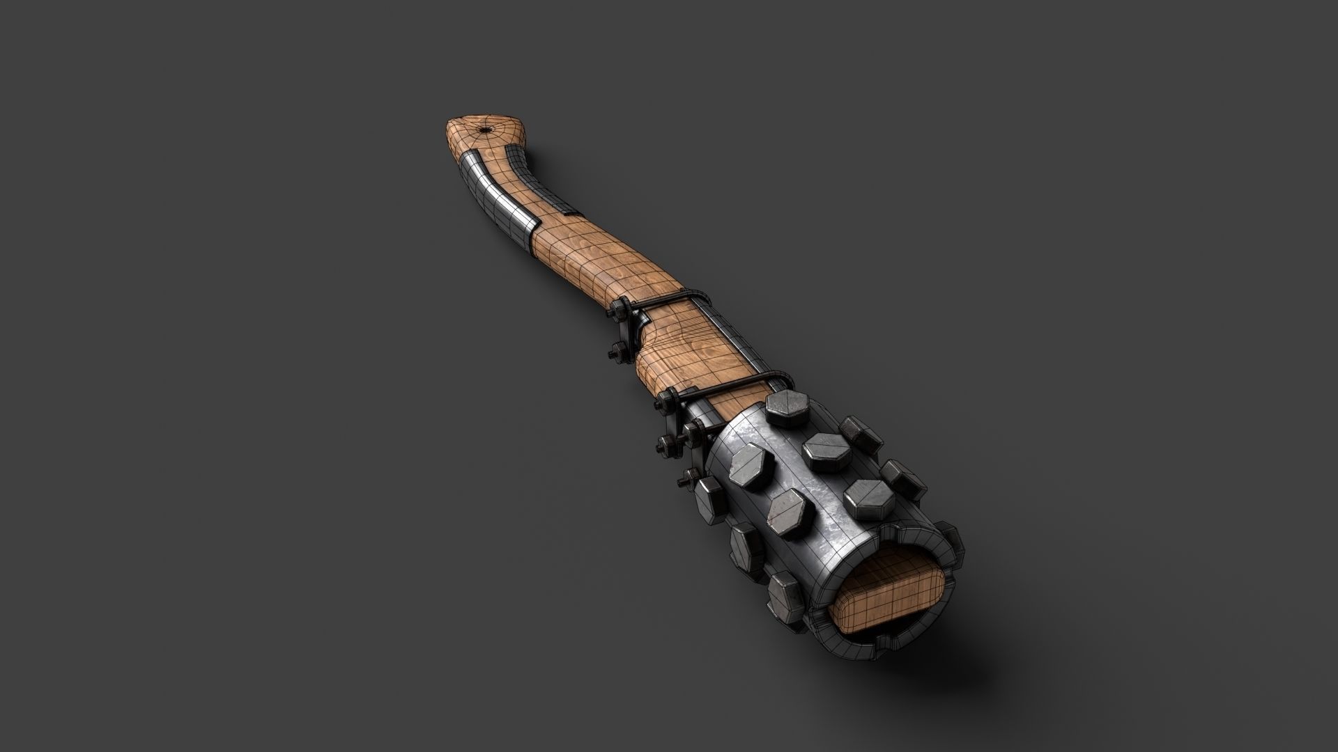 Modifiable Strike Weapon 03 Low-poly 3D model_14