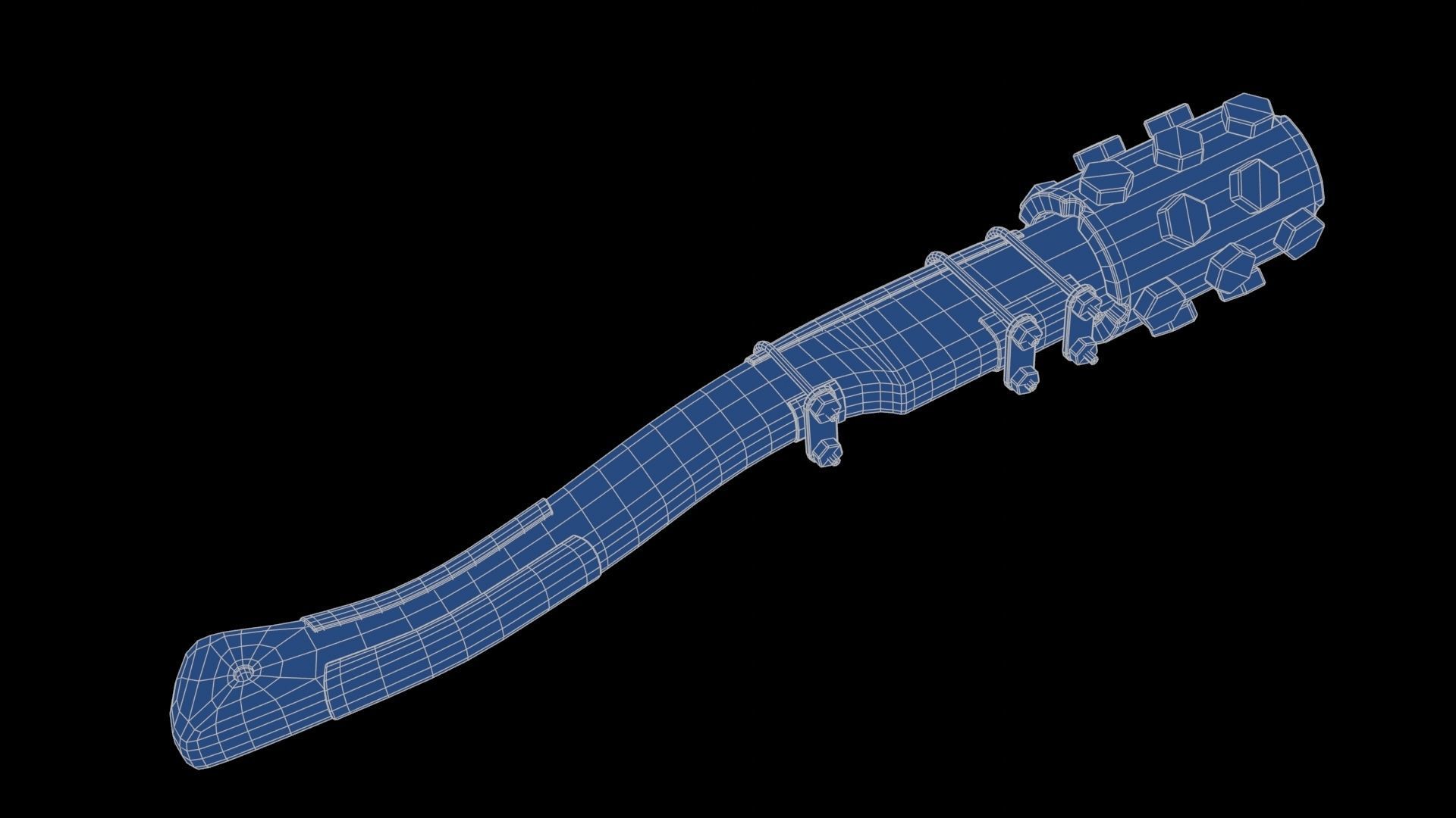 Modifiable Strike Weapon 03 Low-poly 3D model_22