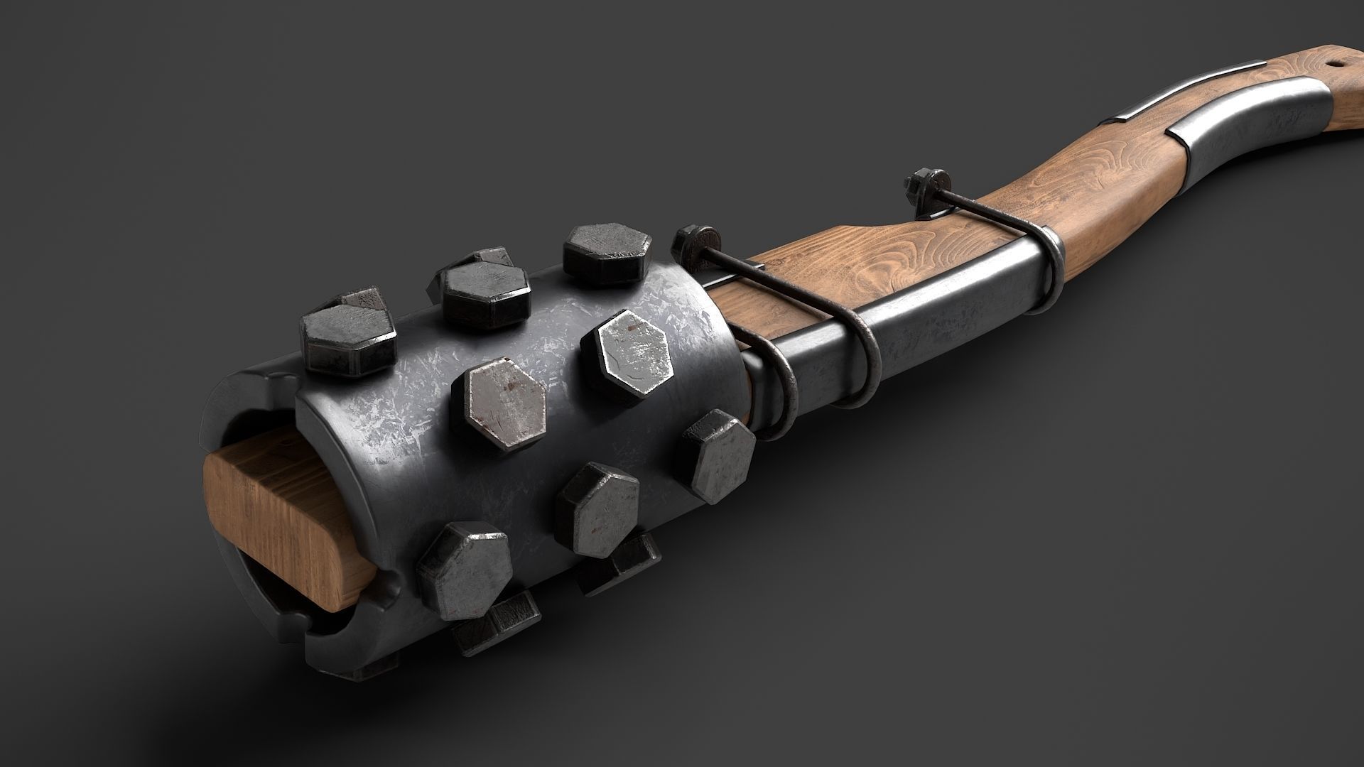 Modifiable Strike Weapon 03 Low-poly 3D model_8