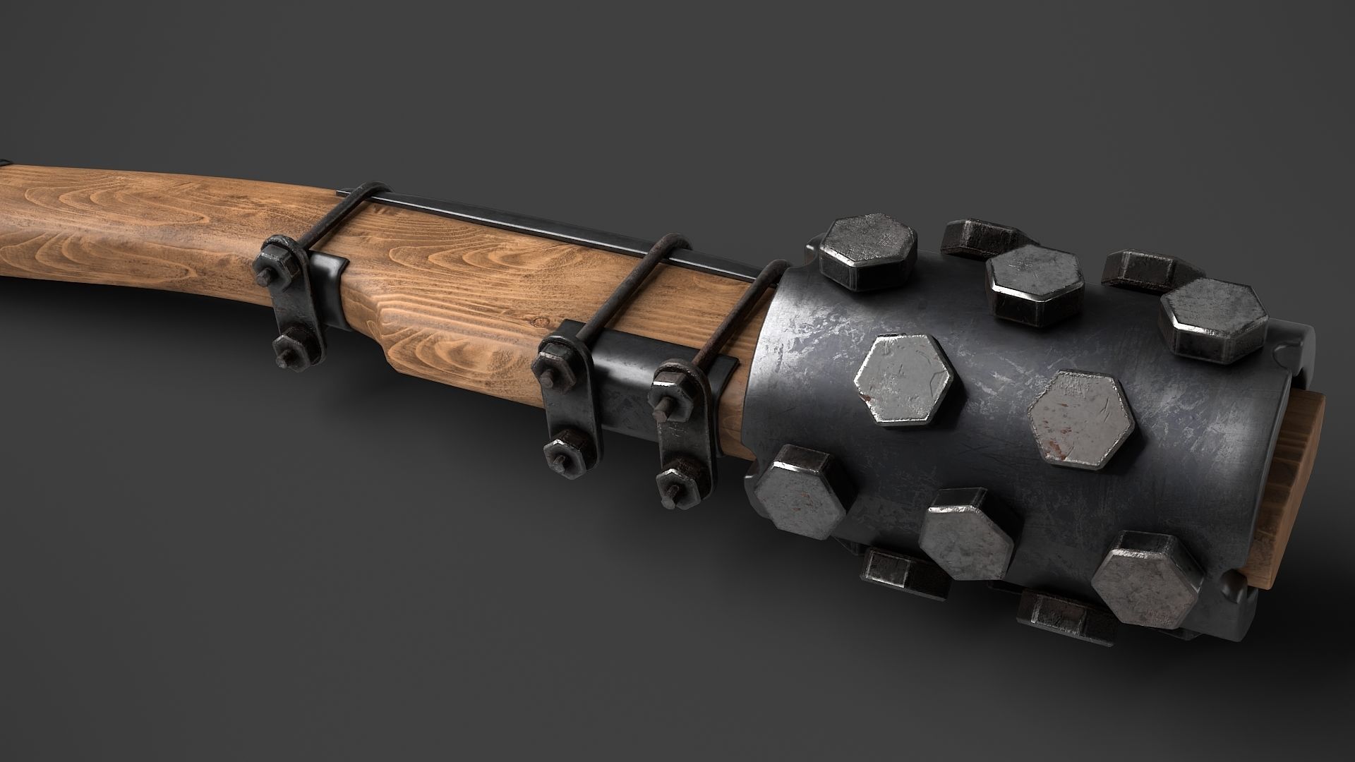 Modifiable Strike Weapon 03 Low-poly 3D model_9