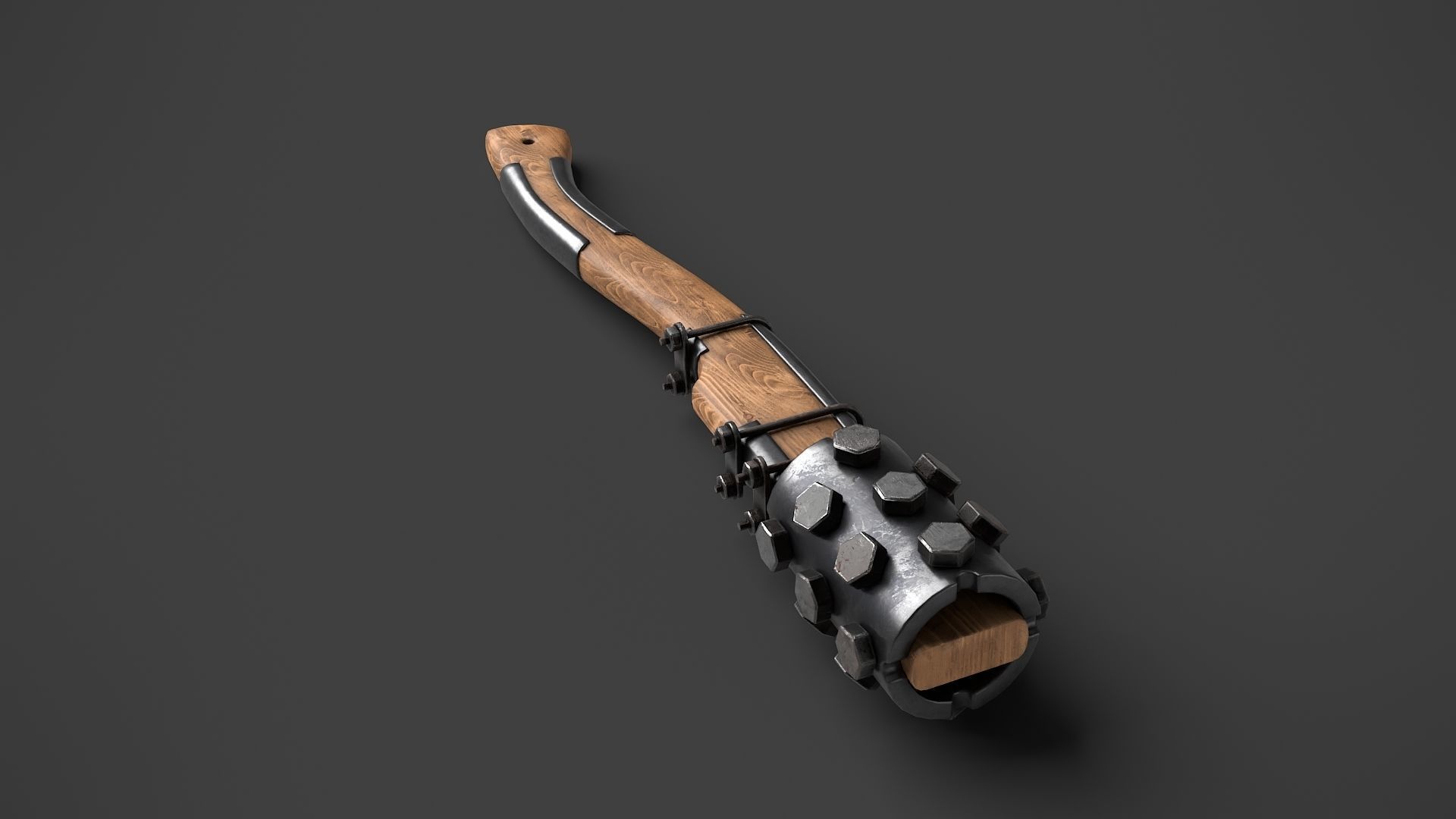 Modifiable Strike Weapon 03 Low-poly 3D model_4