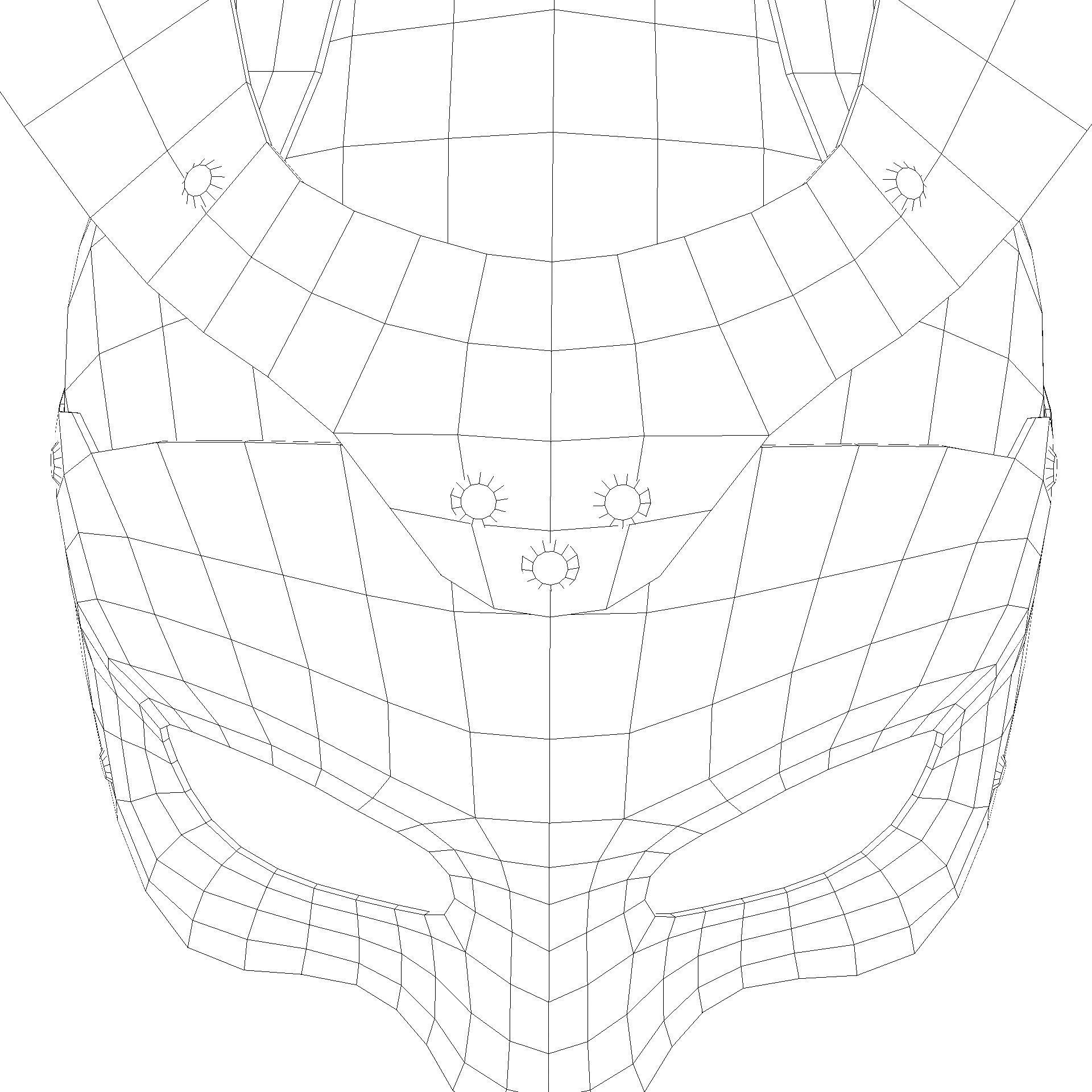 Bunny rabbit leather face mask multicolor set Low-poly 3D model_28