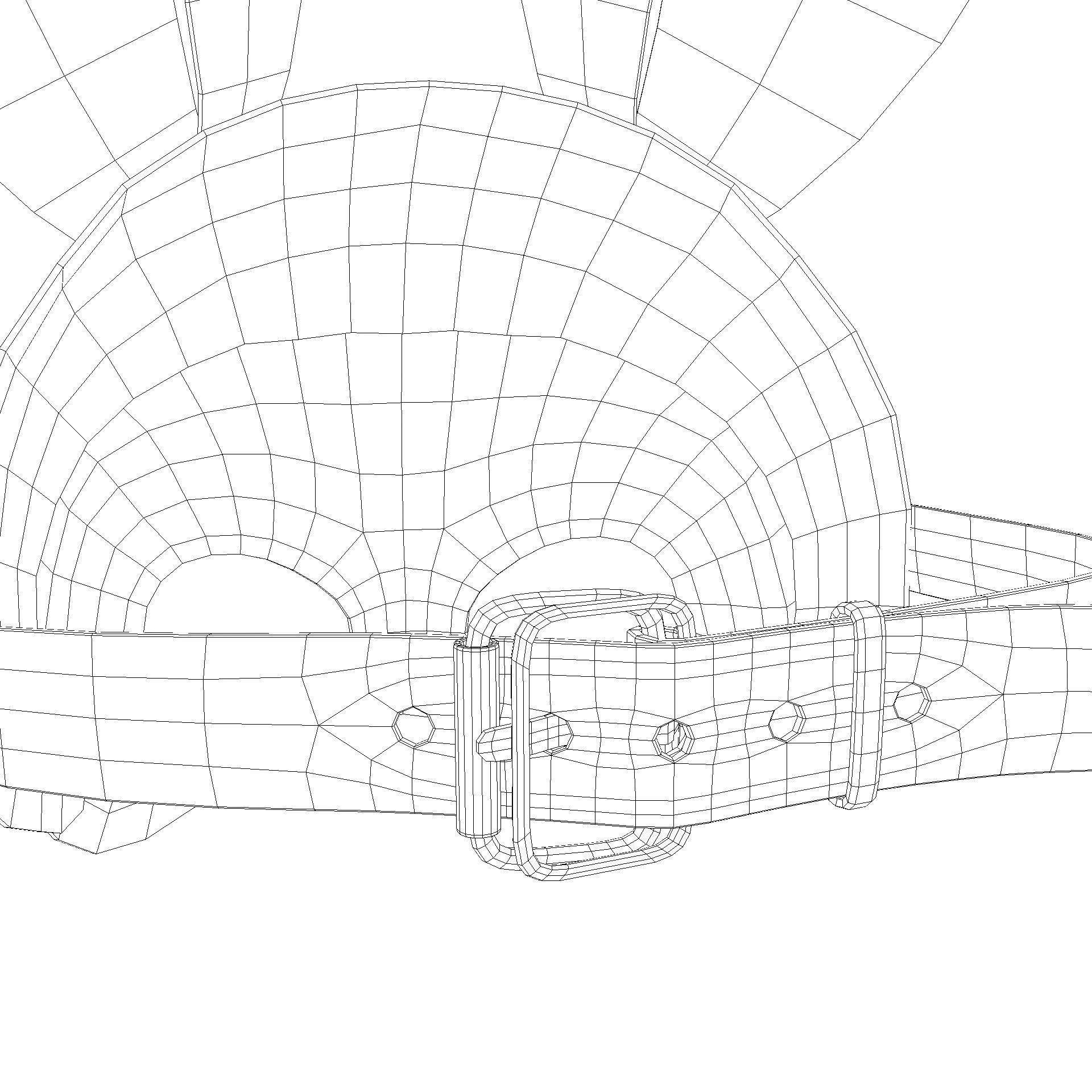 Bunny rabbit leather face mask multicolor set Low-poly 3D model_30