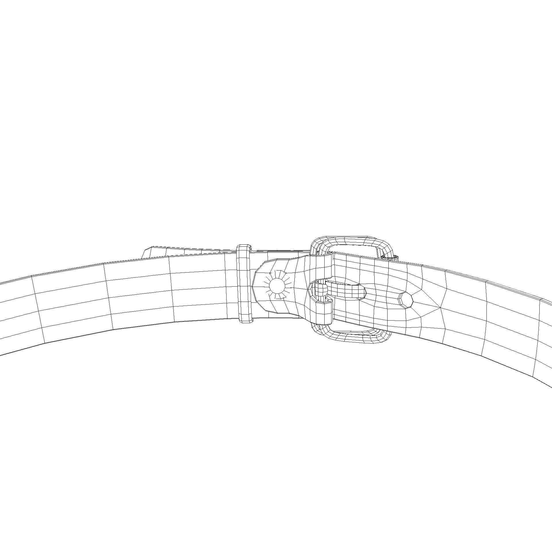 Bunny rabbit leather face mask multicolor set Low-poly 3D model_31