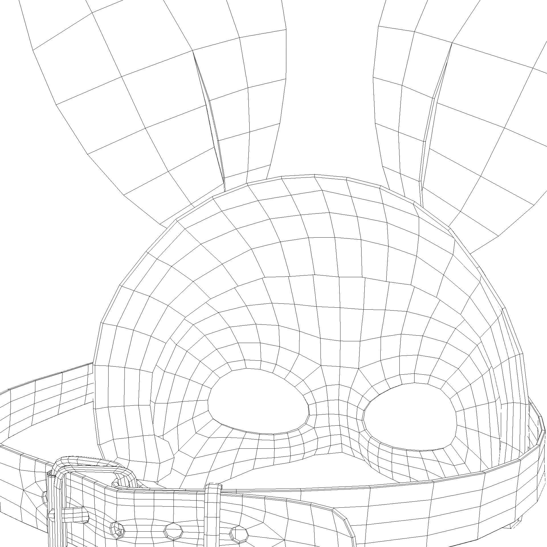 Bunny rabbit leather face mask multicolor set Low-poly 3D model_32