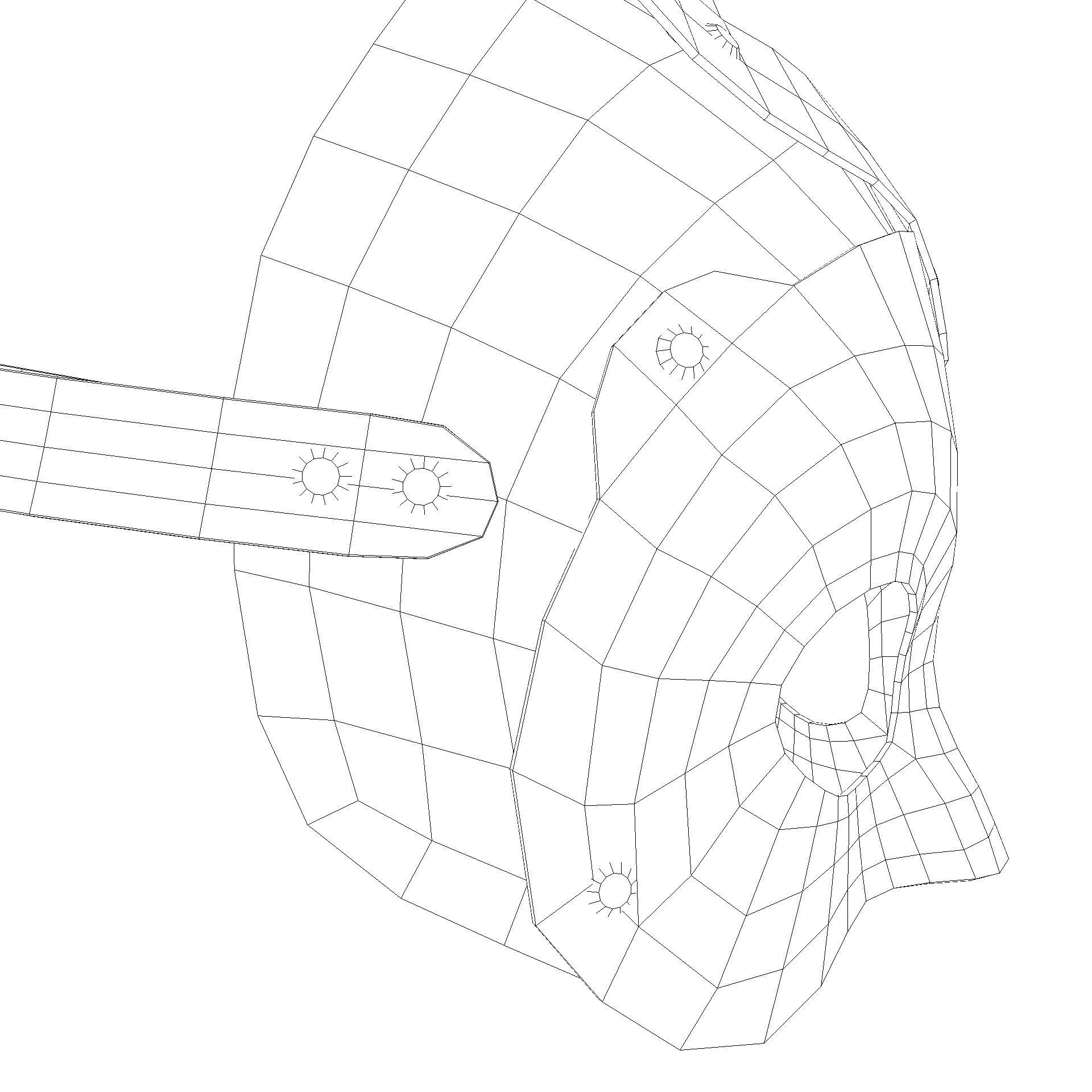 Bunny rabbit leather face mask multicolor set Low-poly 3D model_29