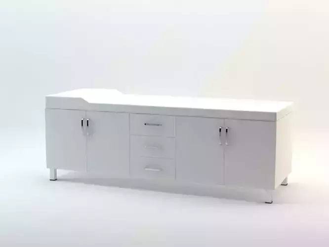Massage Bed with cabinet 3D Model 