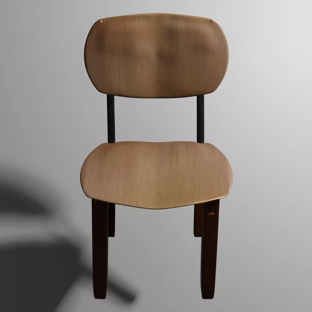A simple chair 3D model_0