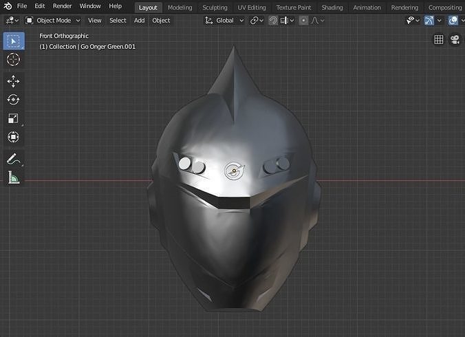 Go Onger RPM Green Helmet 3D print model